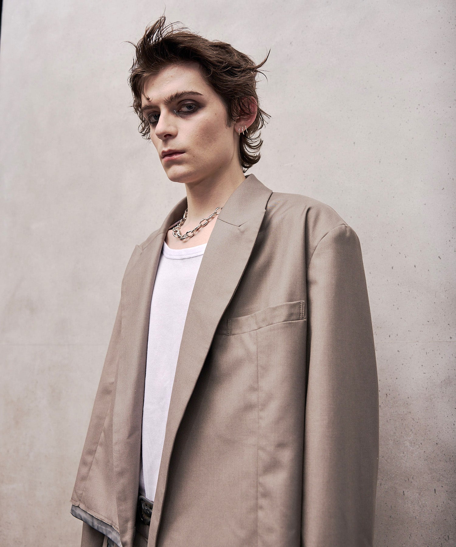 短款无排扣短款夹克(灰色)