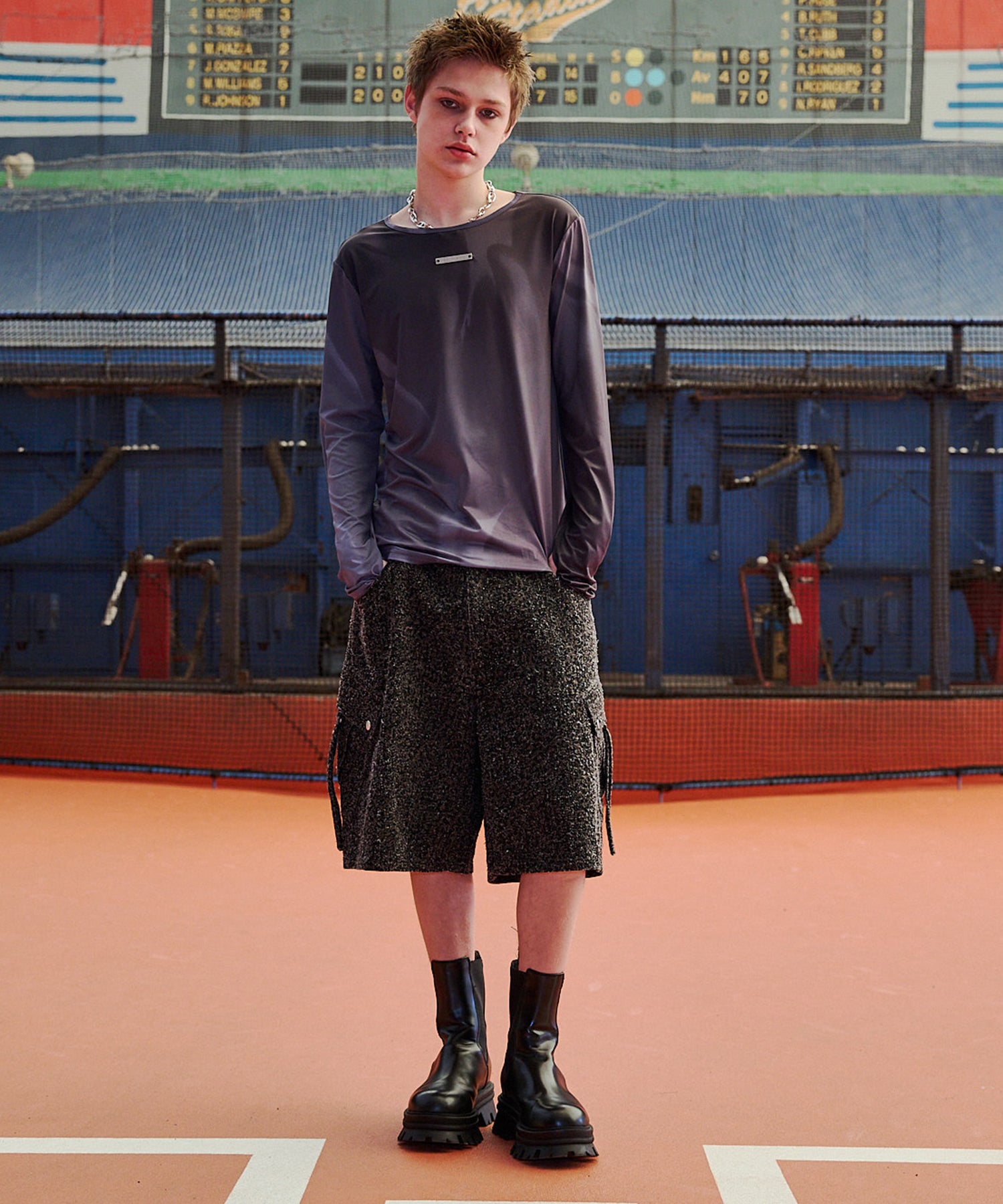 渐变 Bleach Melt Logo 长袖 T 恤 (蓝色)