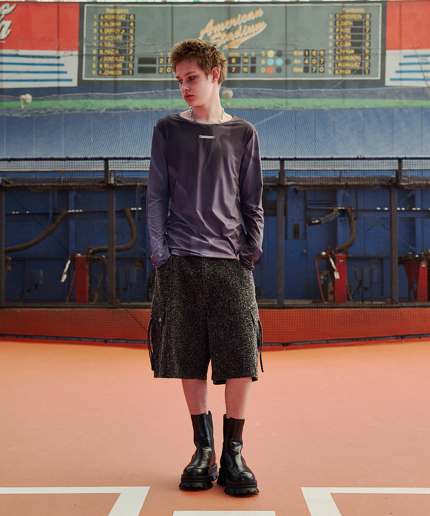 渐变 Bleach Melt Logo 长袖 T 恤 (蓝色)