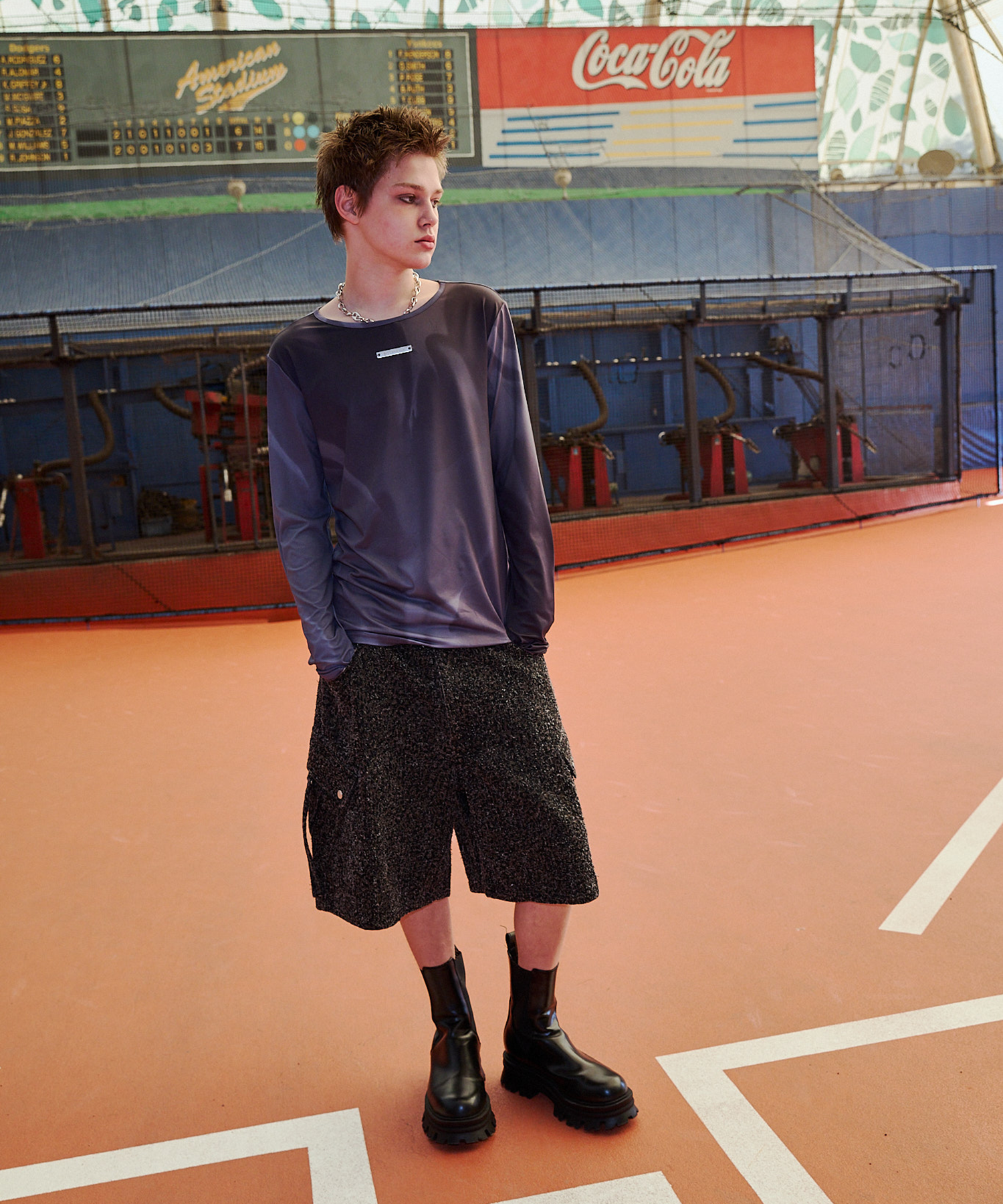 渐变 Bleach Melt Logo 长袖 T 恤 (蓝色)