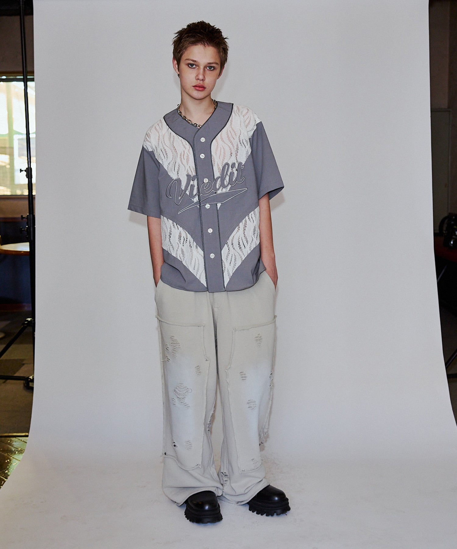 渐变 Bleach Melt Logo 长袖 T 恤 (蓝色)