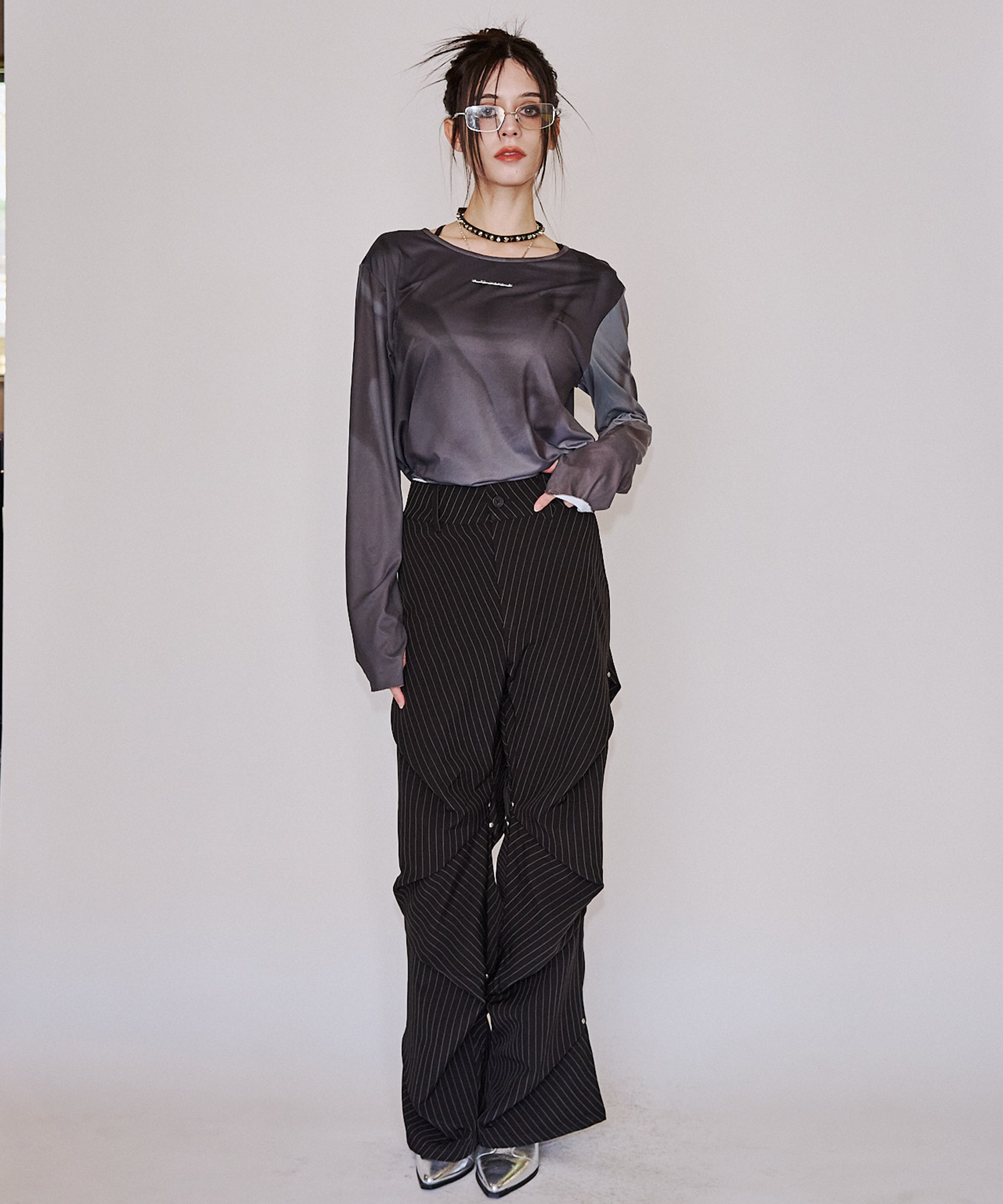 渐变 Bleach Melt Logo 长袖 T 恤 (蓝色)