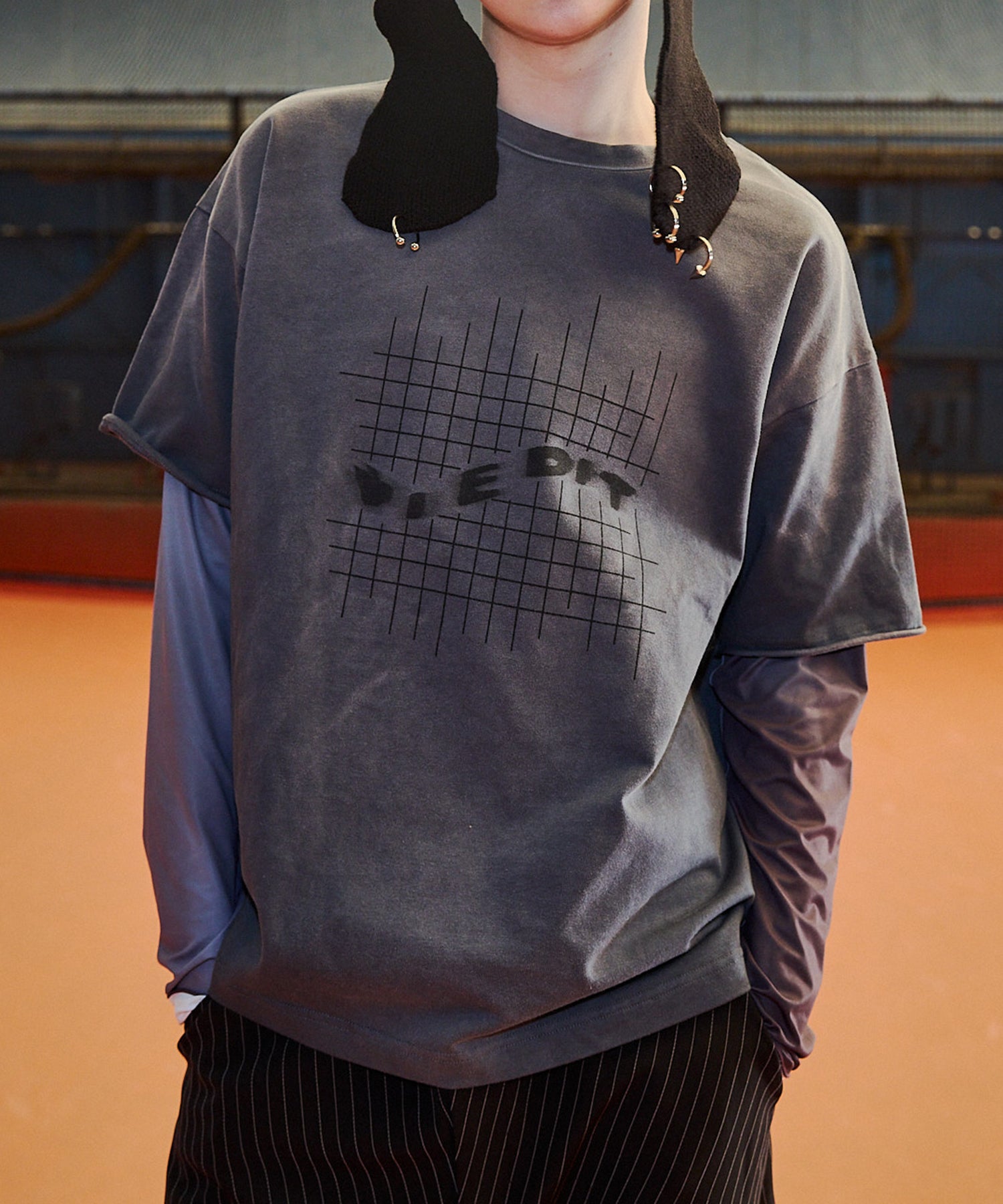 渐变 Bleach Melt Logo 长袖 T 恤 (蓝色)