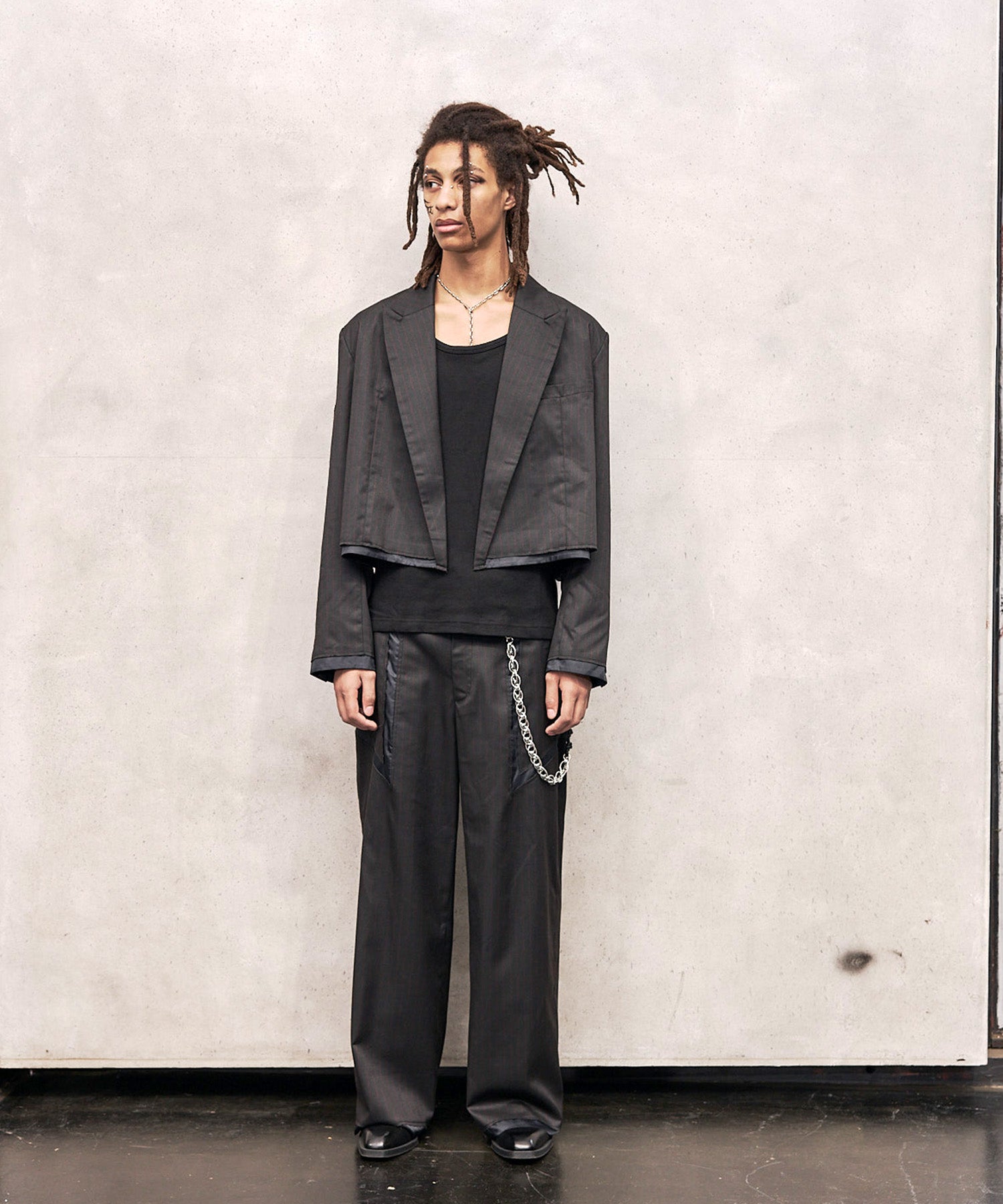 短款无排扣短款夹克(黑色)