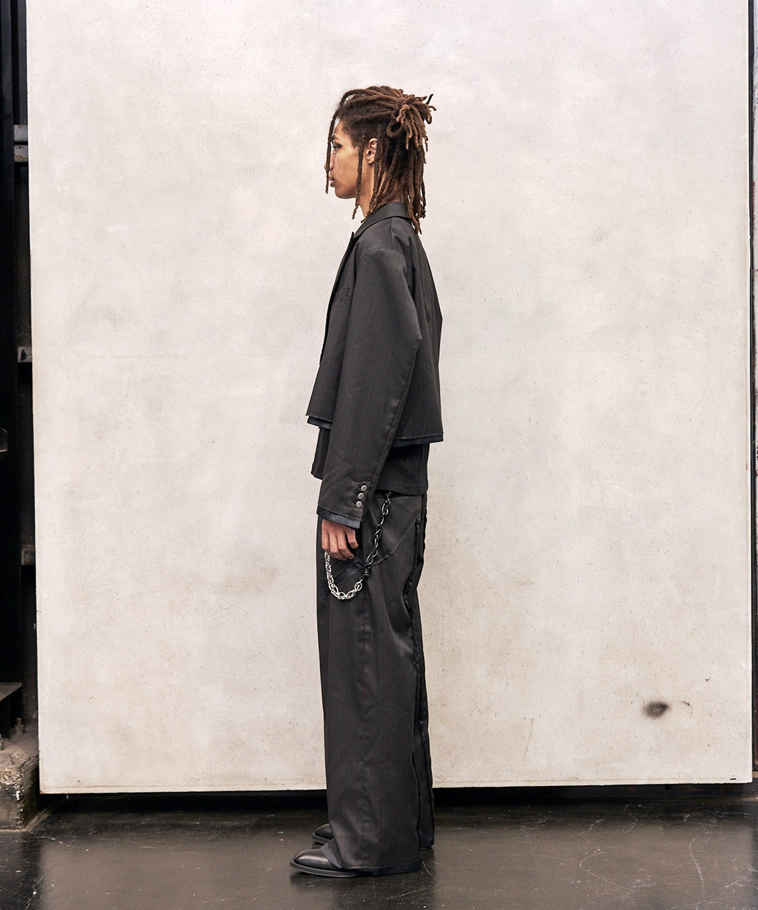 短款无排扣短款夹克(黑色)