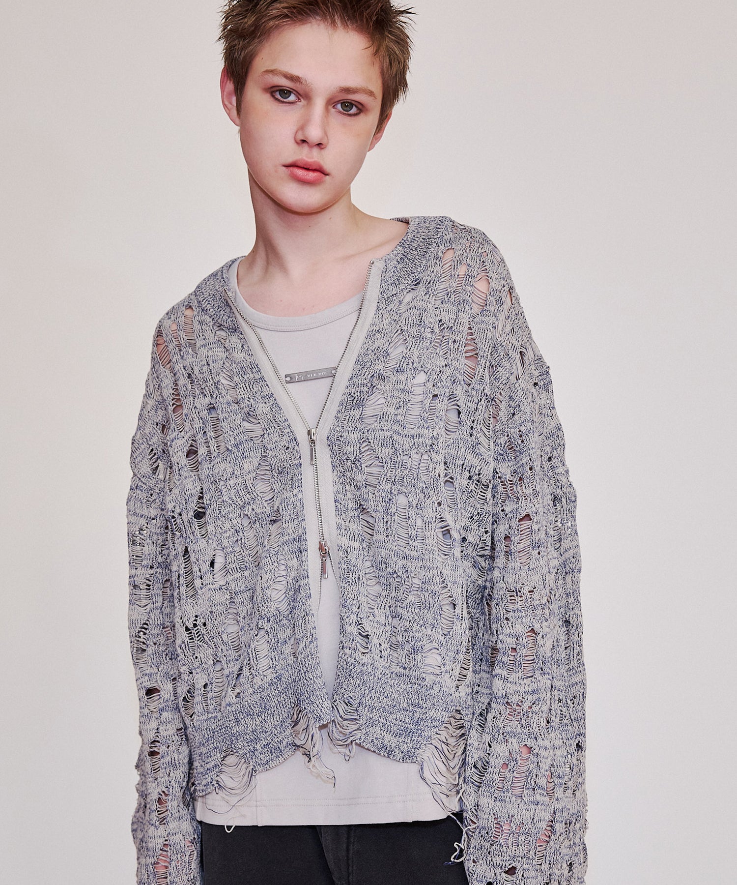 渐变 Bleach Melt Logo 长袖 T 恤 (蓝色)