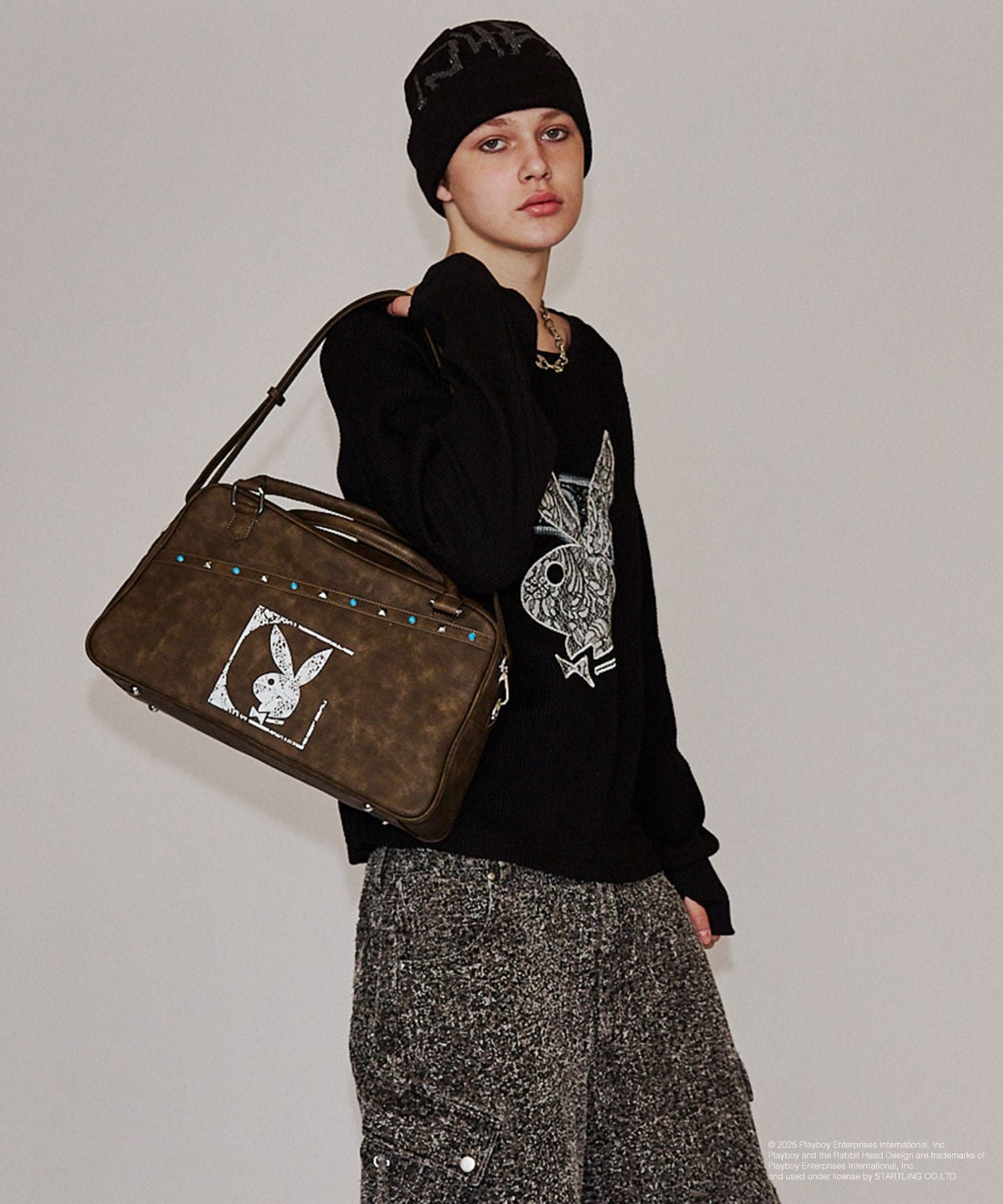 PLAYBOY Boston Bag(BROWN)