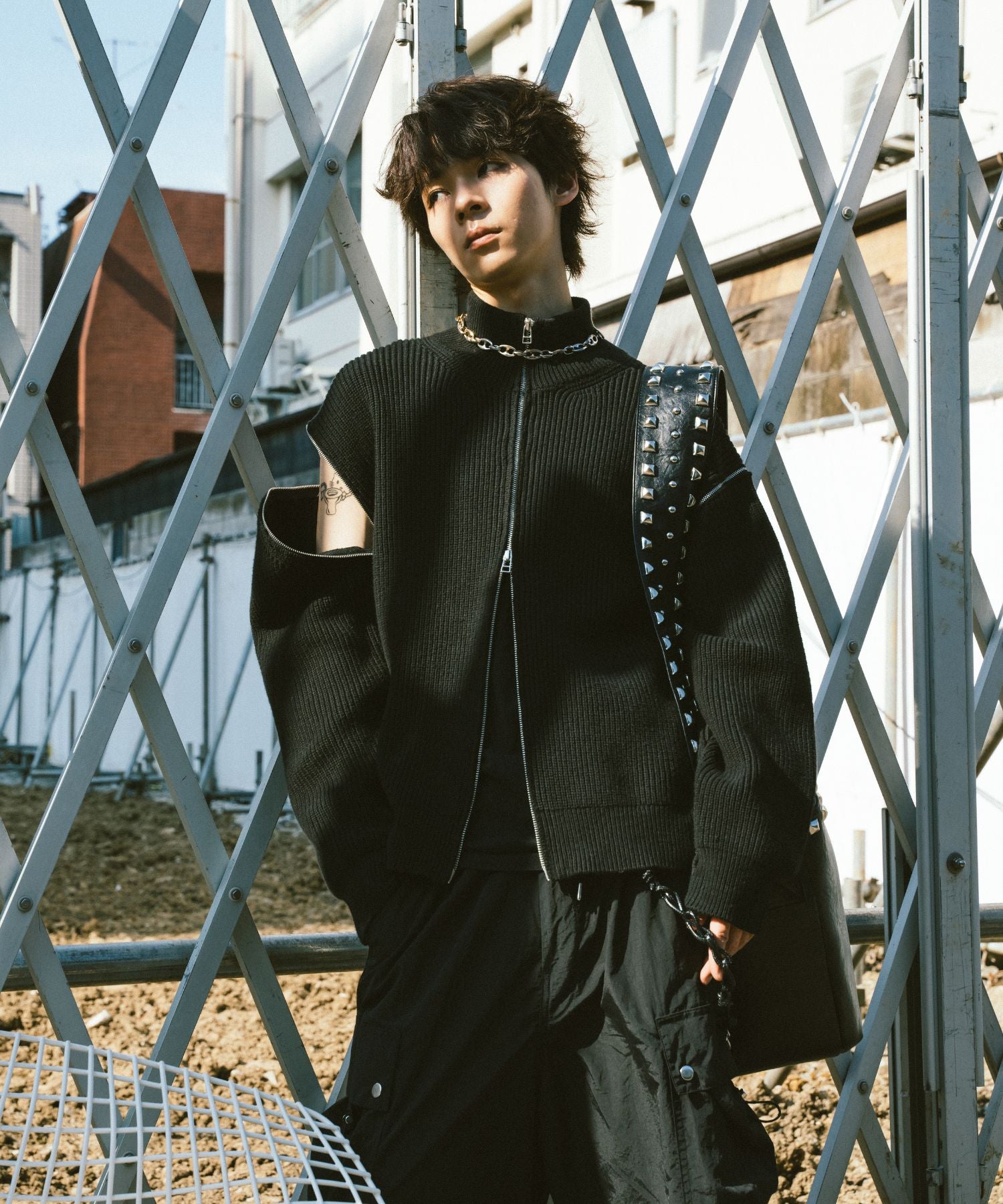 2way Driver 针织衫(黑色)