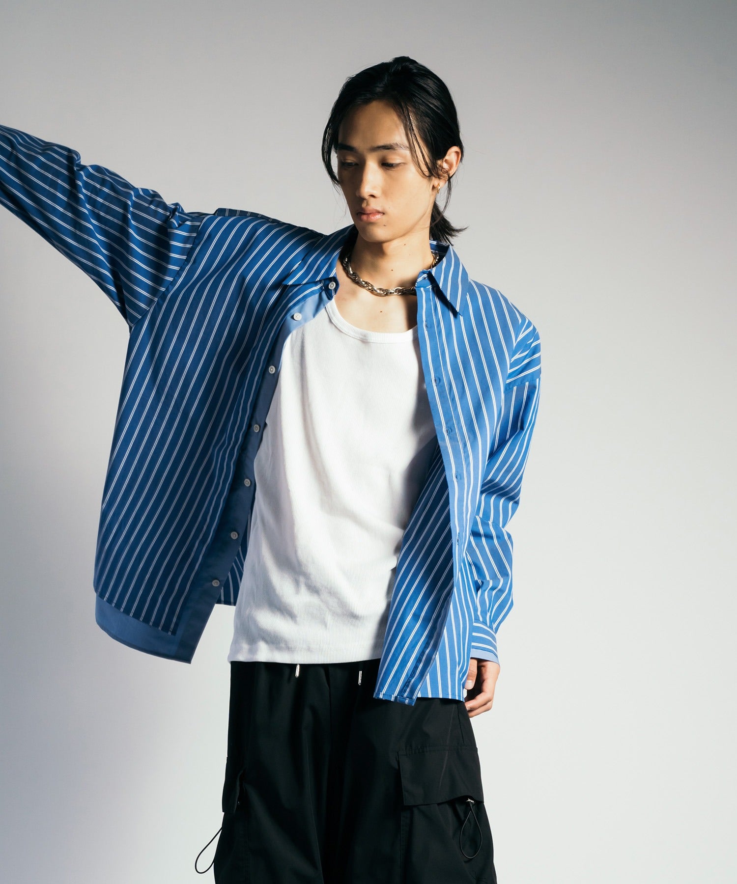 渐变 Bleach Melt Logo 长袖 T 恤 (蓝色)