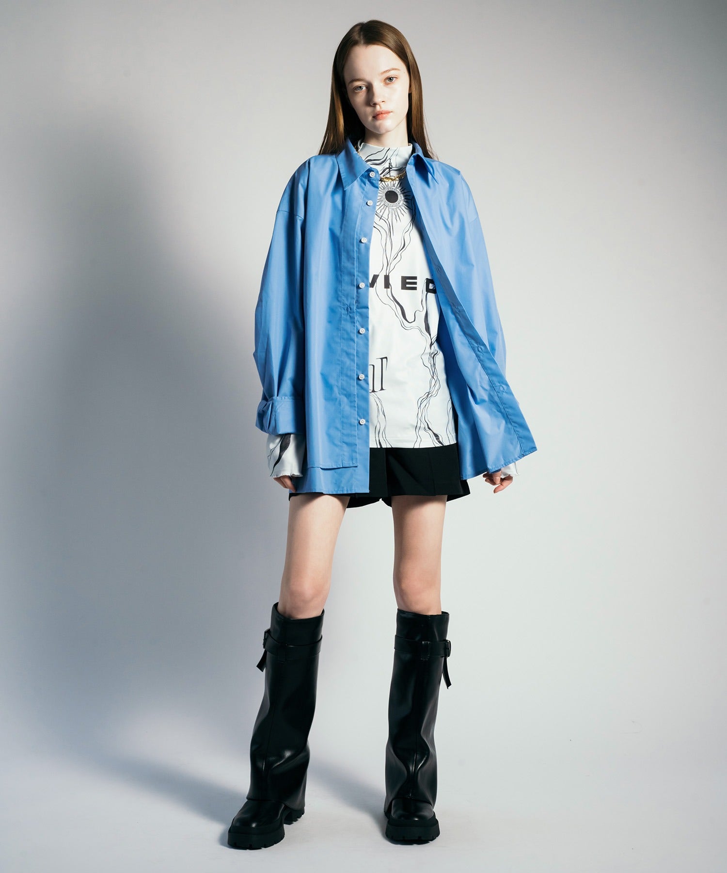 渐变 Bleach Melt Logo 长袖 T 恤 (蓝色)