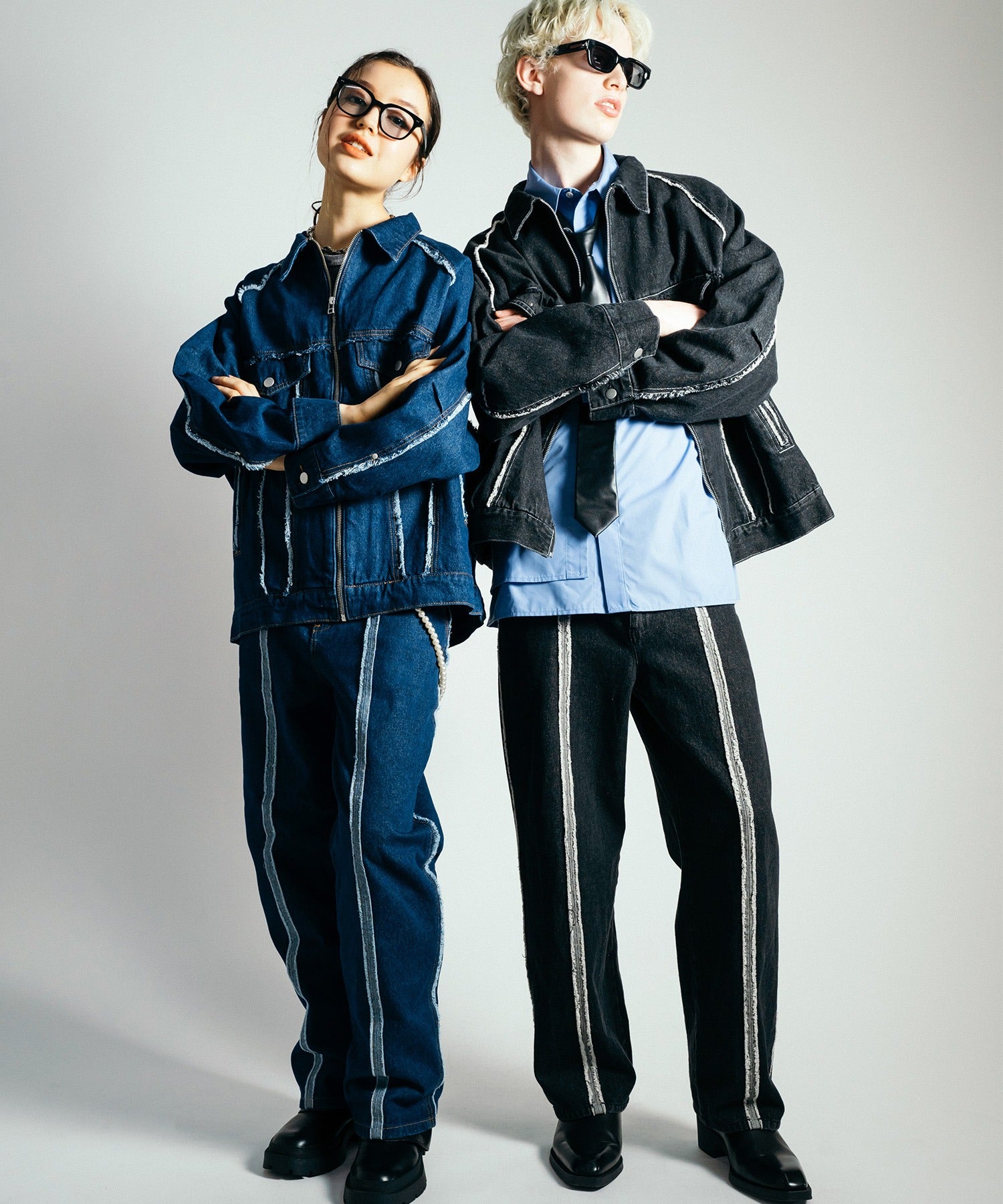 渐变 Bleach Melt Logo 长袖 T 恤 (蓝色)