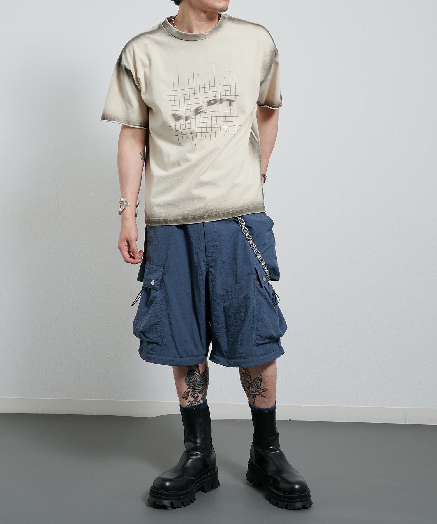 2-way six pocket cargo pants (Blue)