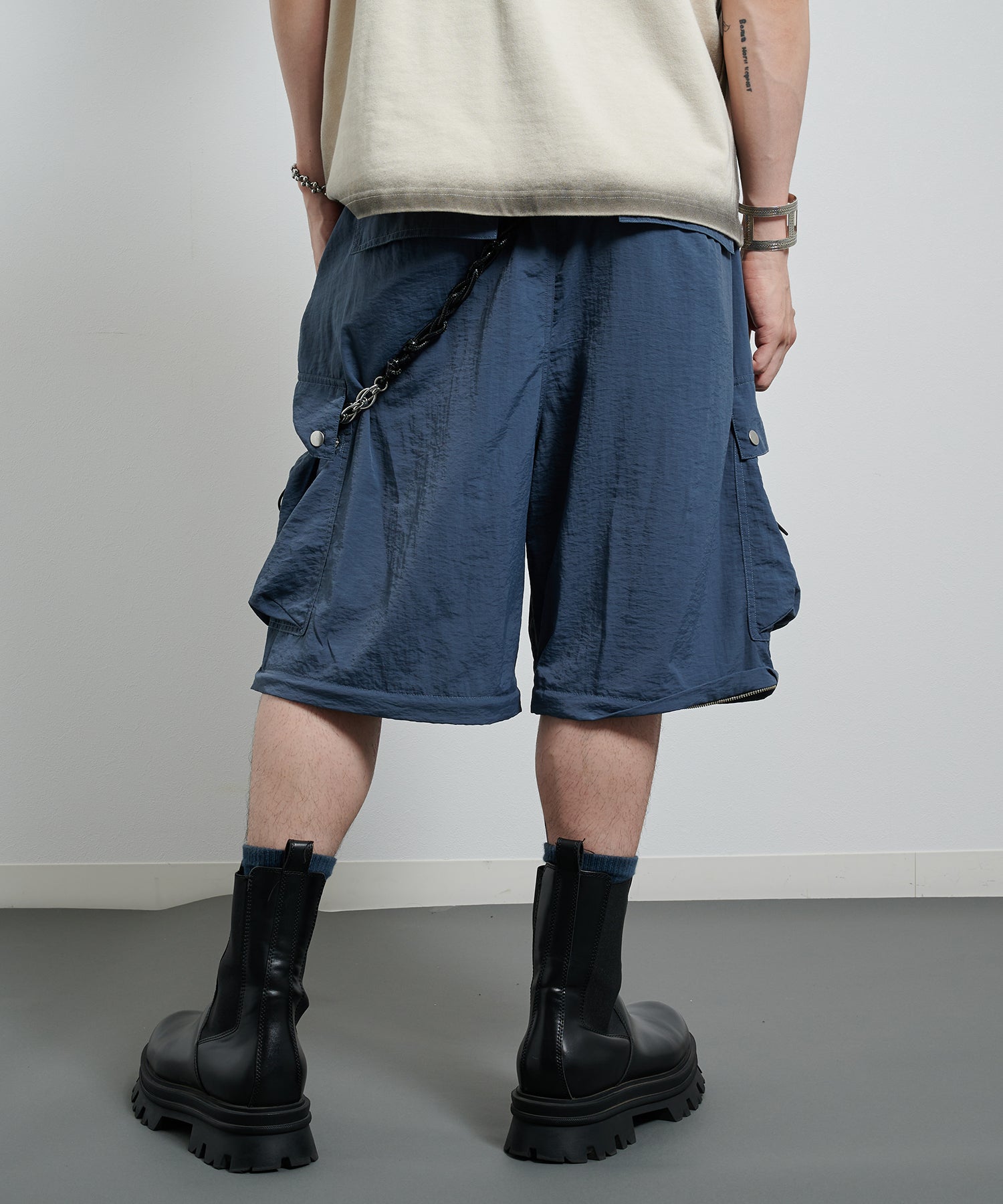 2-way six pocket cargo pants (Blue)