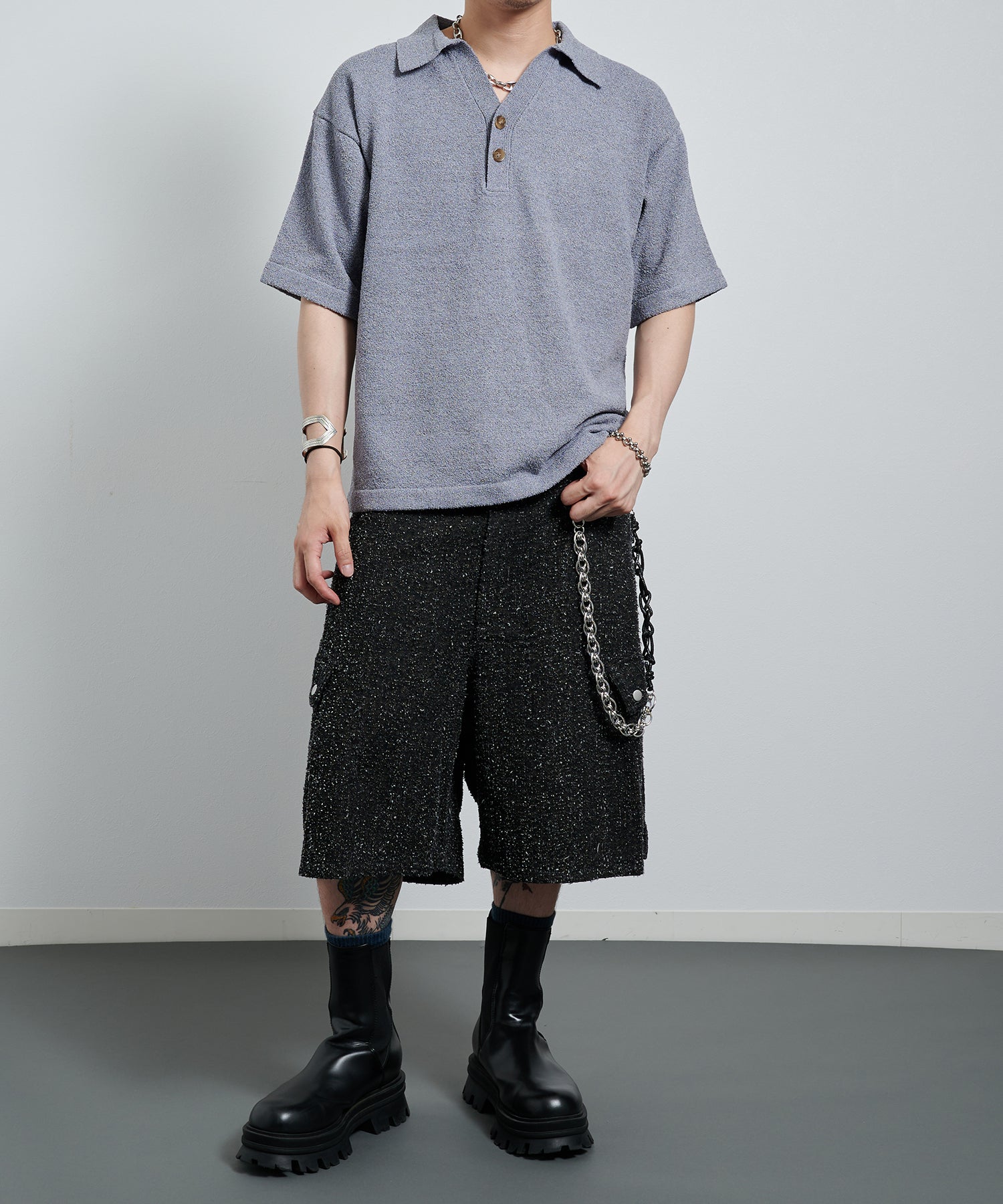 渐变 Bleach Melt Logo 长袖 T 恤 (蓝色)