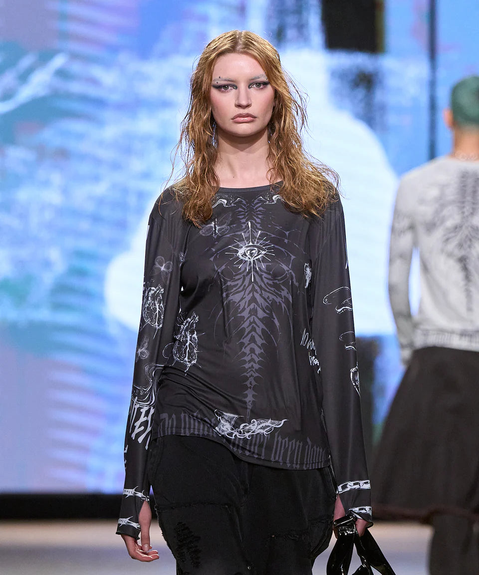 渐变 Bleach Melt Logo 长袖 T 恤 (蓝色)