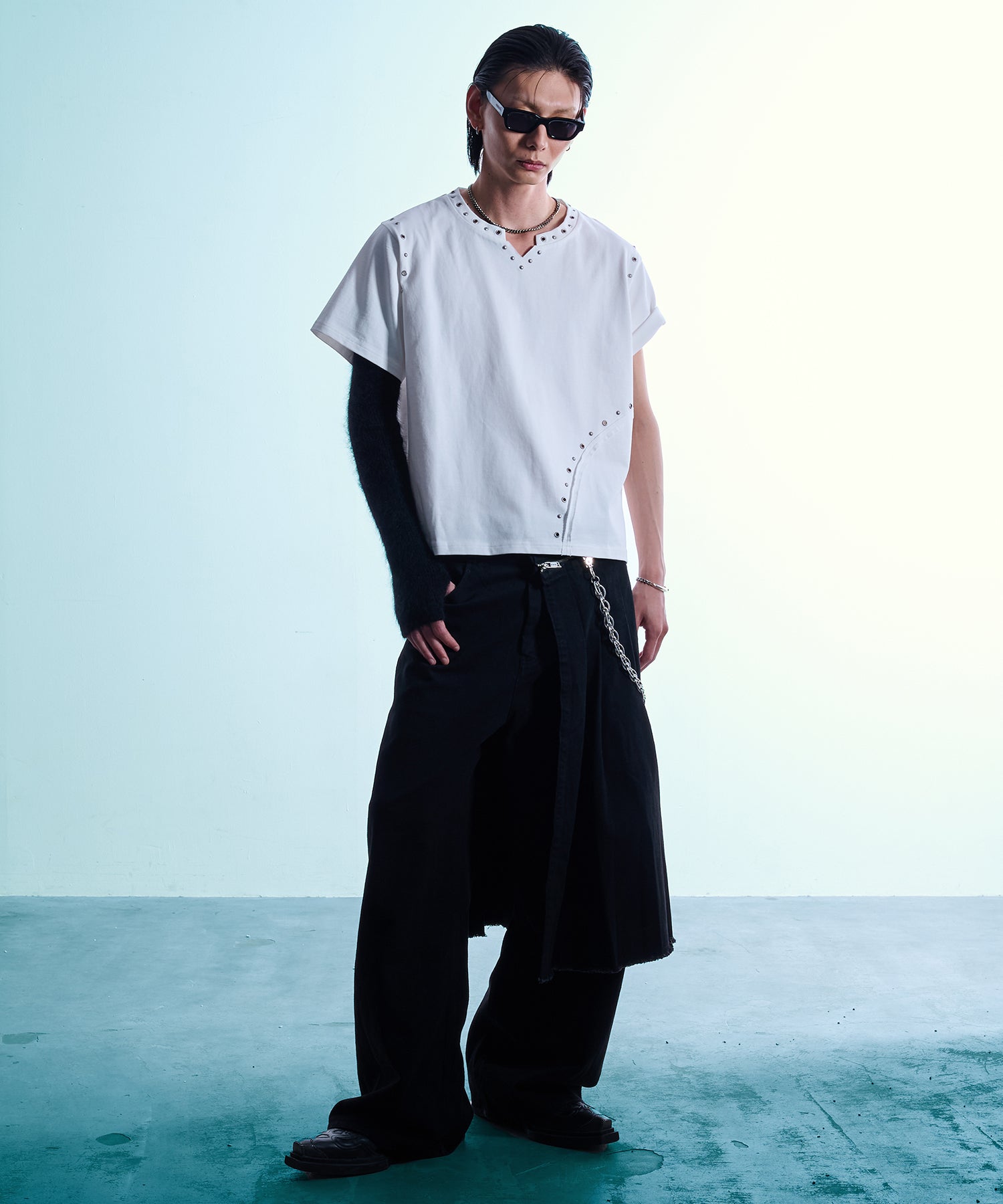 渐变 Bleach Melt Logo 长袖 T 恤 (蓝色)