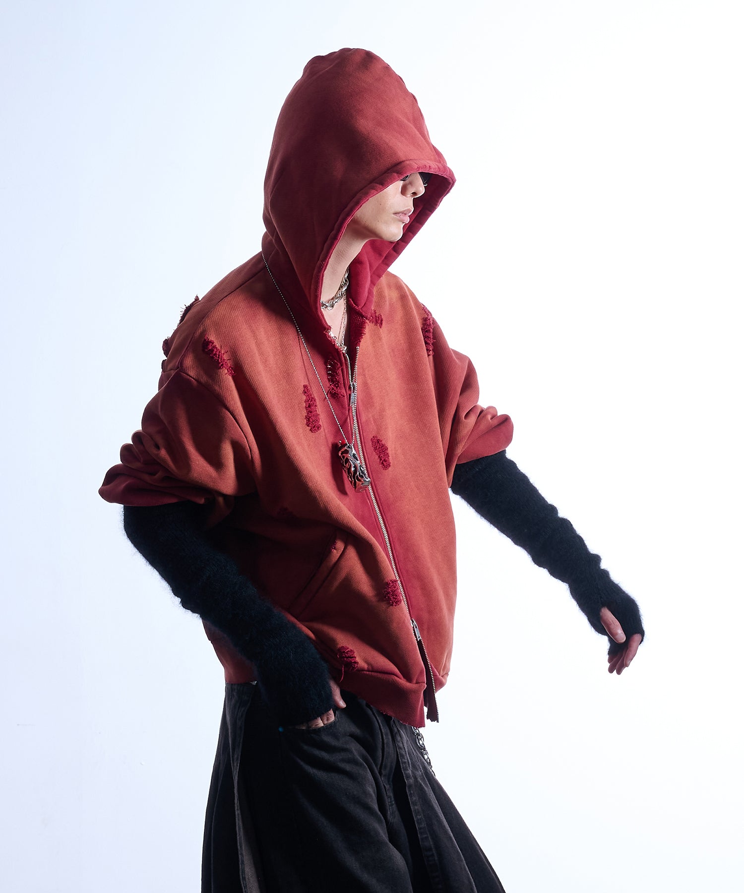 Pieace Heart Hoodie (Red)