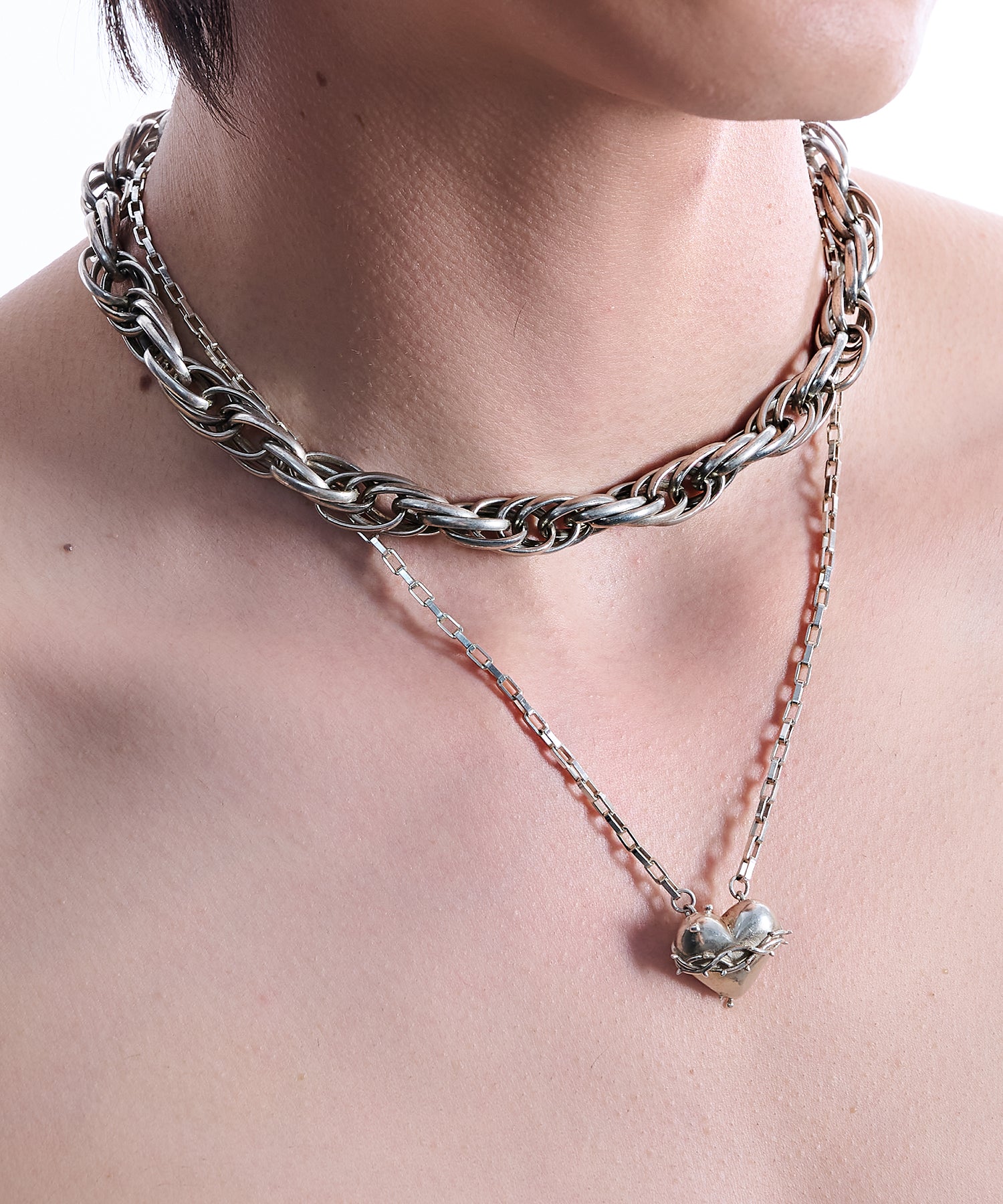 Peace Hart Necklece (Silver)