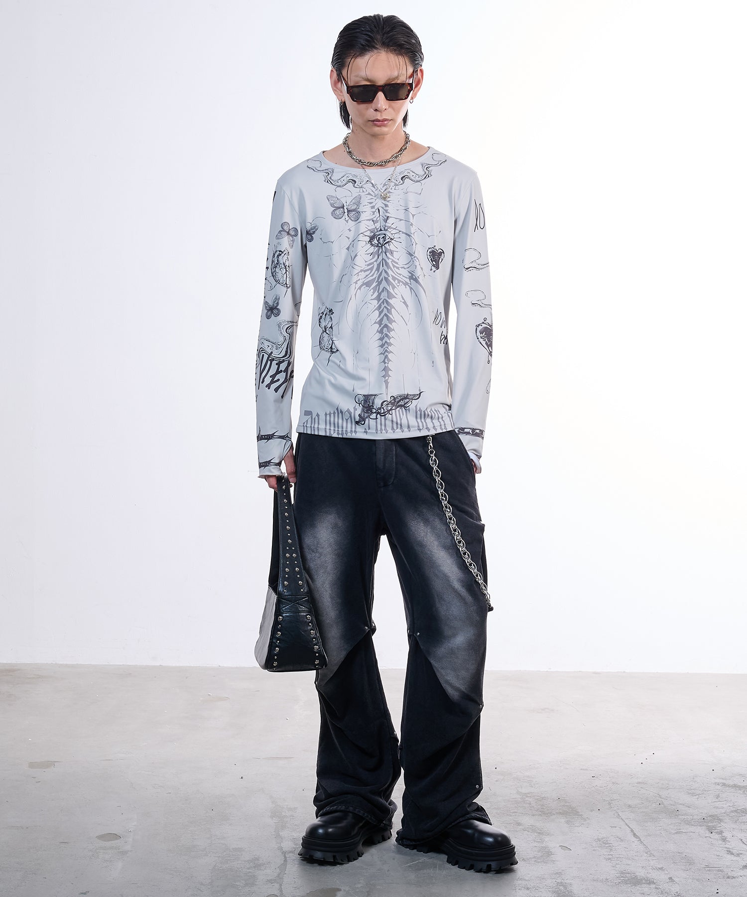 渐变 Bleach Melt Logo 长袖 T 恤 (蓝色)