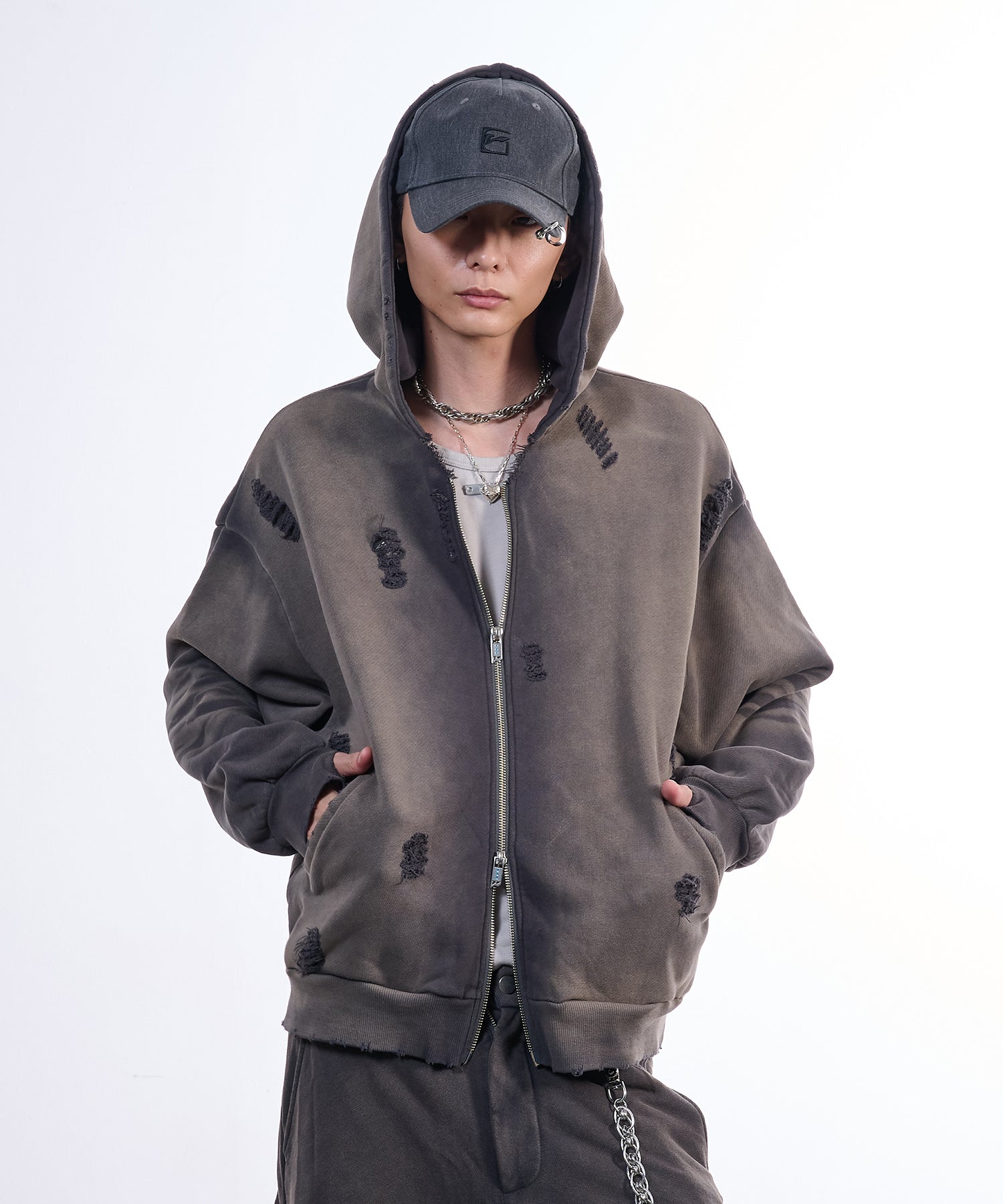 Pieace Heart Hoodie (Gray)