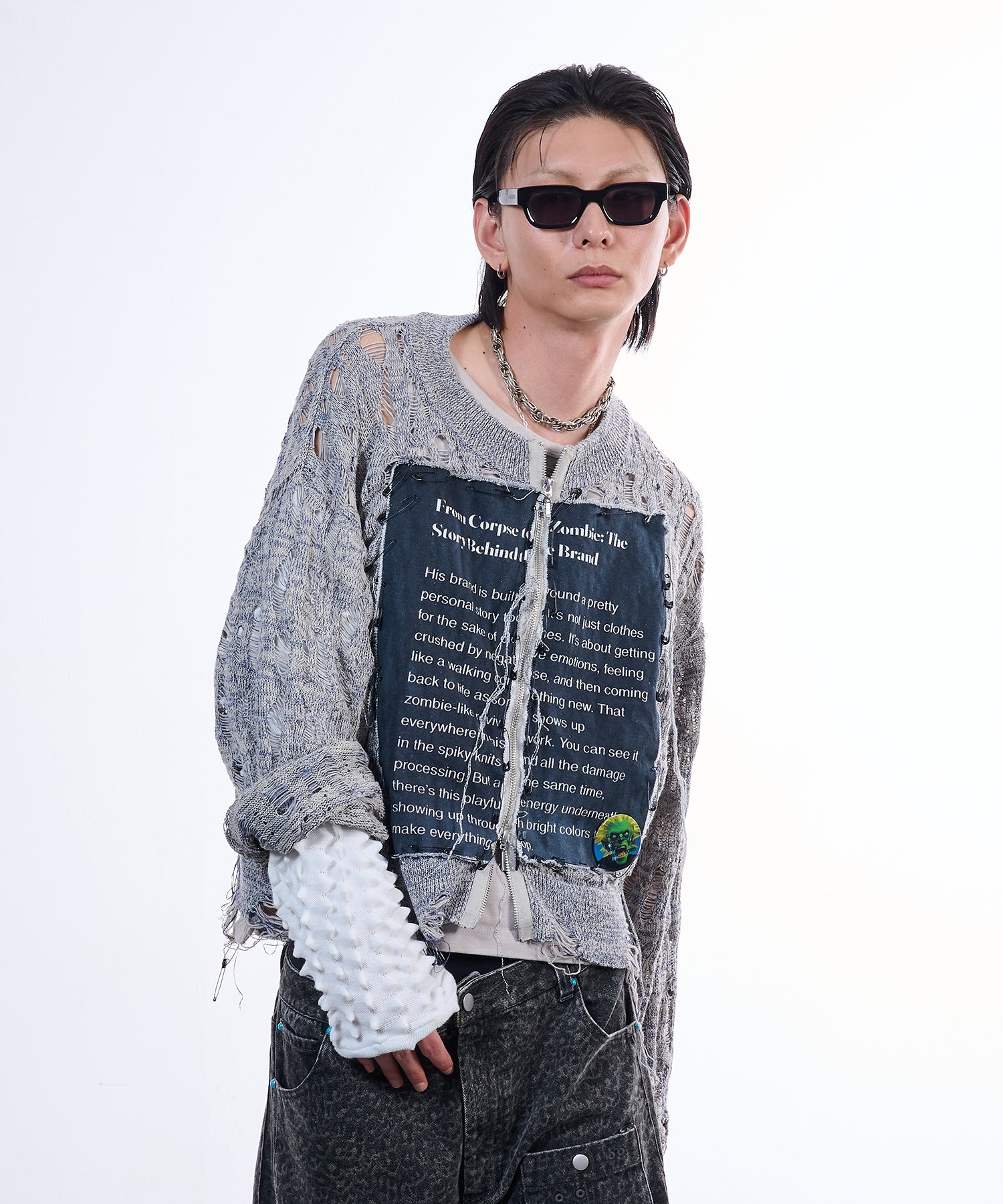 渐变 Bleach Melt Logo 长袖 T 恤 (蓝色)