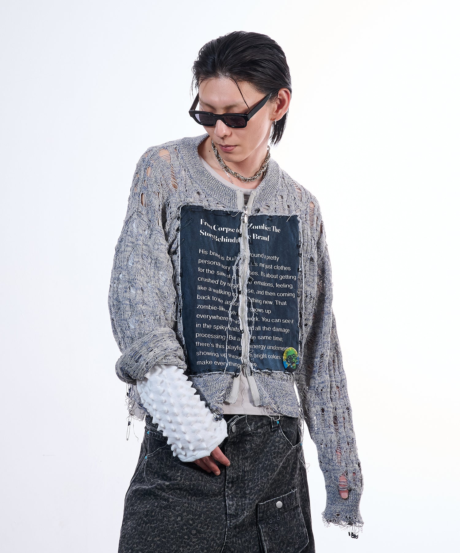 渐变 Bleach Melt Logo 长袖 T 恤 (蓝色)