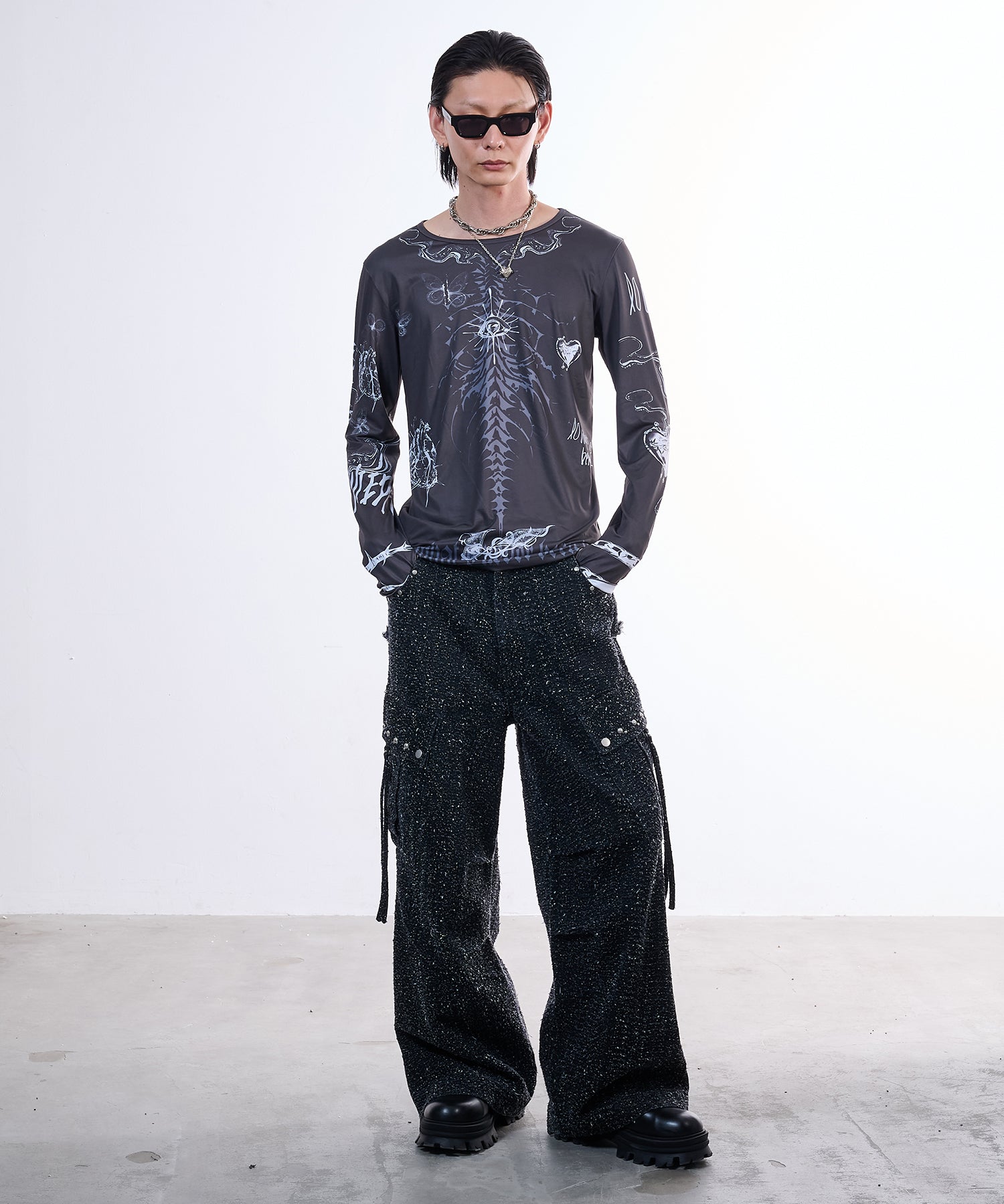 渐变 Bleach Melt Logo 长袖 T 恤 (蓝色)