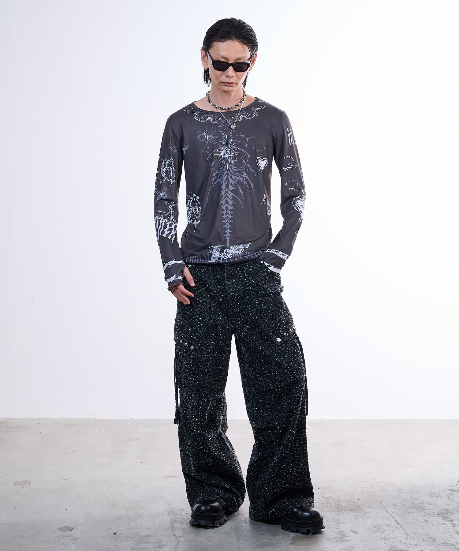 渐变 Bleach Melt Logo 长袖 T 恤 (蓝色)