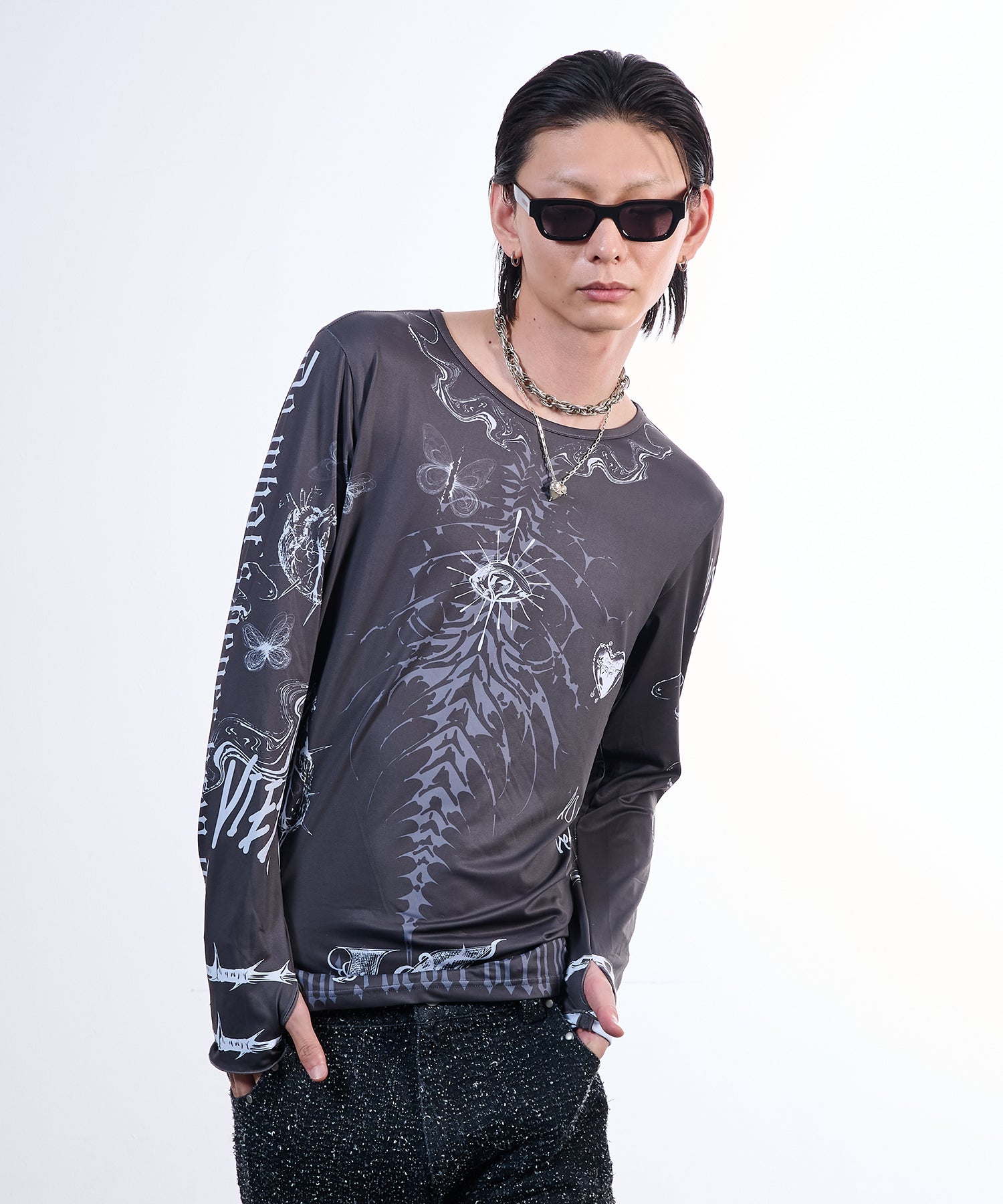 渐变 Bleach Melt Logo 长袖 T 恤 (蓝色)