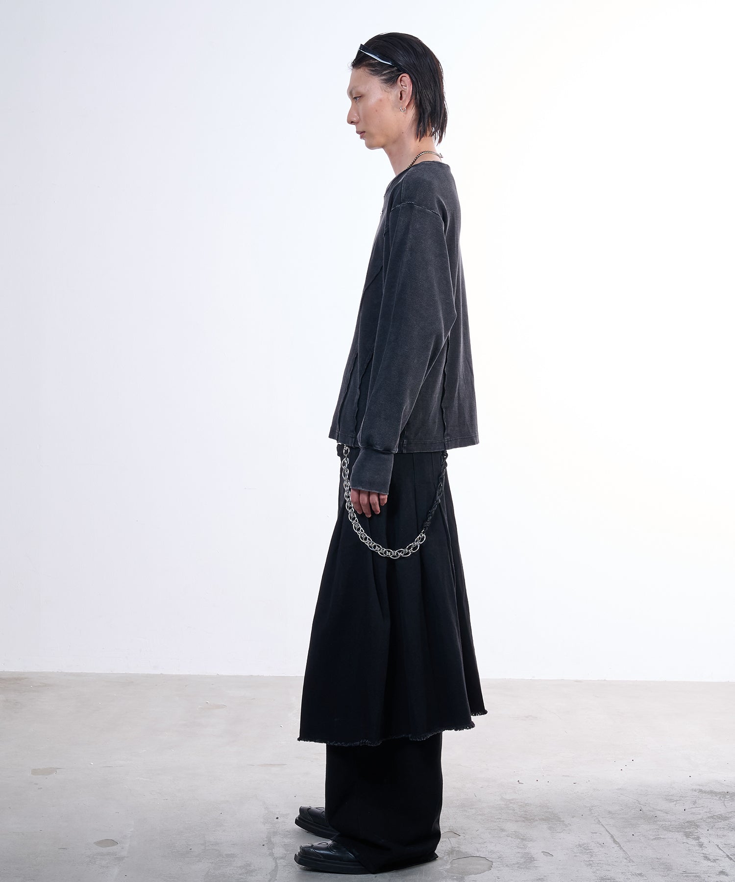 Urban Grunge Long Sleeve T-Shirts(Black)