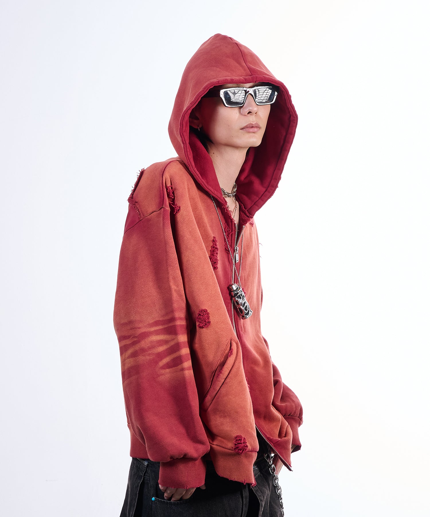 Pieace Heart Hoodie (Red)