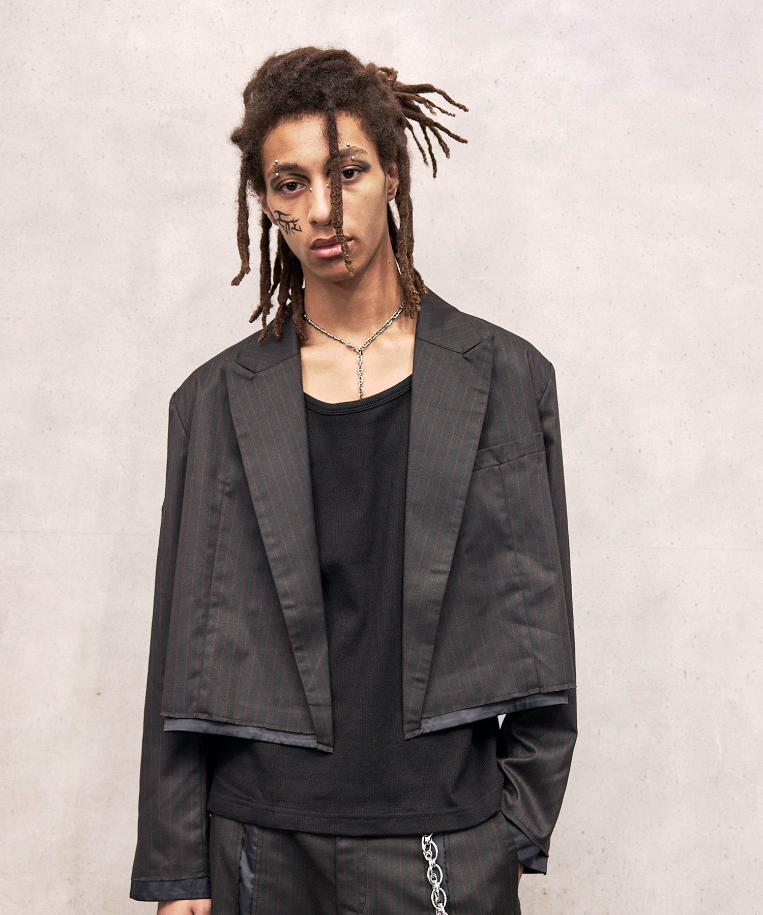 短款无排扣短款夹克(黑色)