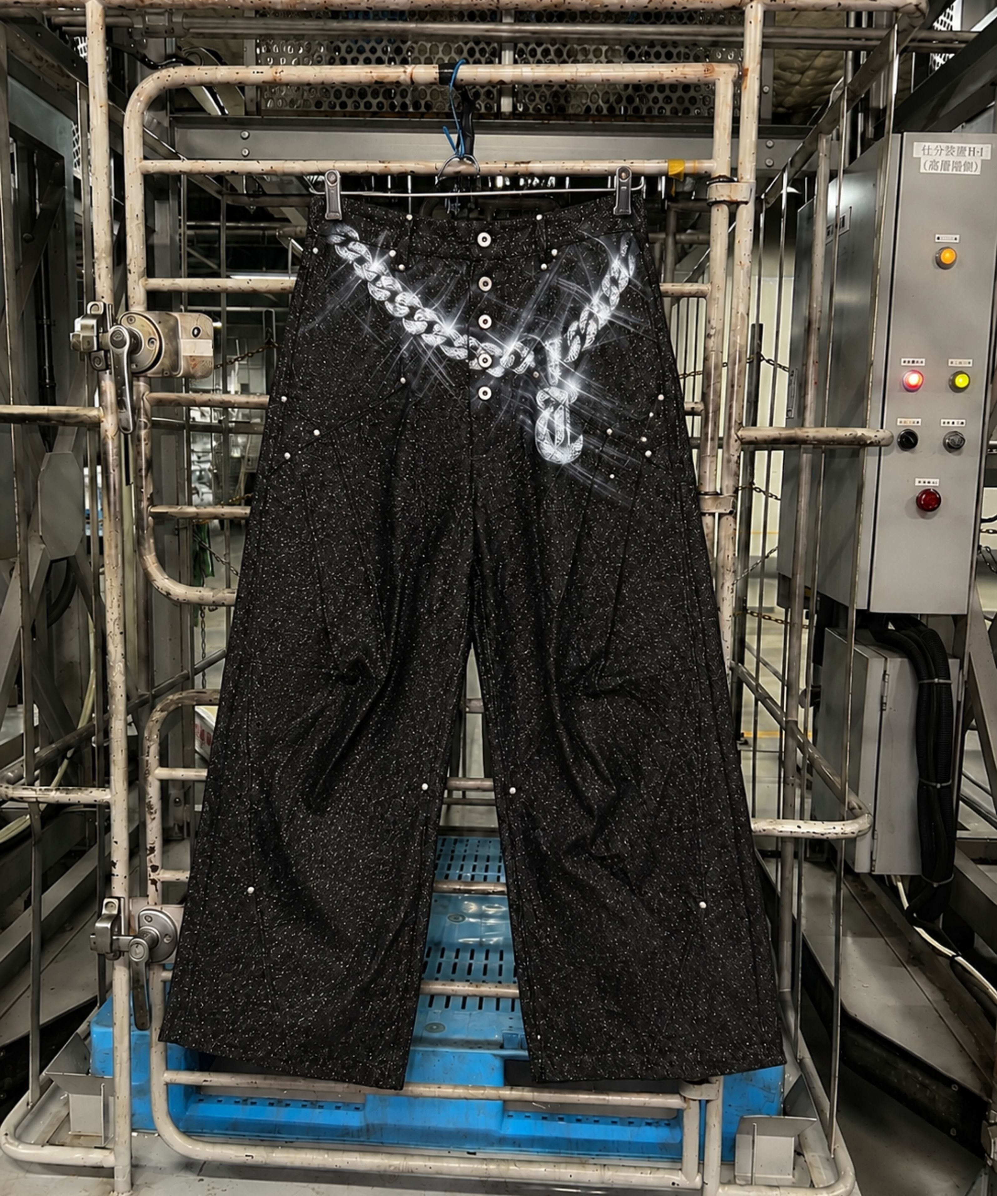 〈VI E DIT × Kenshiro〉Drift Wave Wide Pants