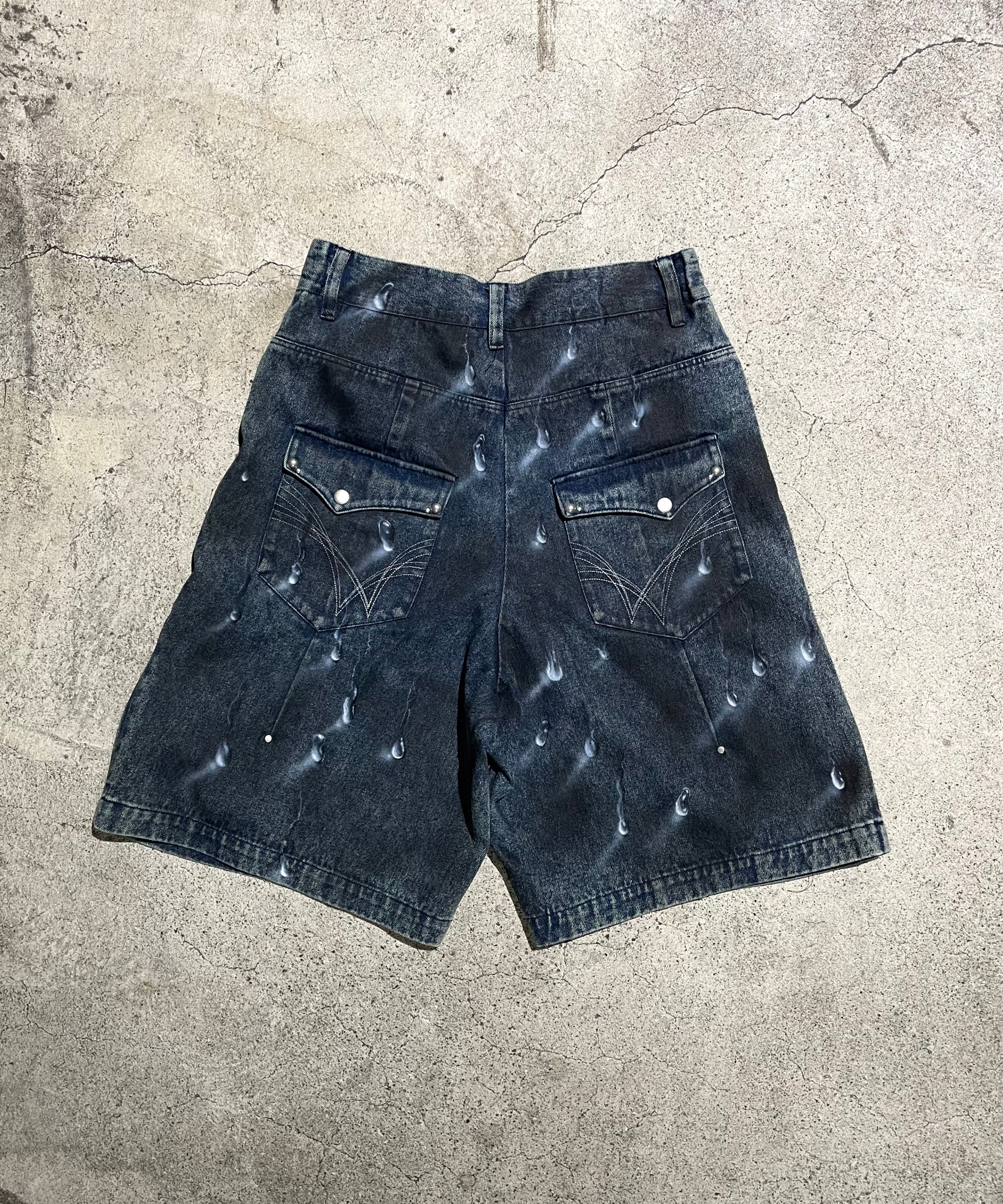 〈VI E DIT × Kenshiro〉Crushed Bleach Denim Pants