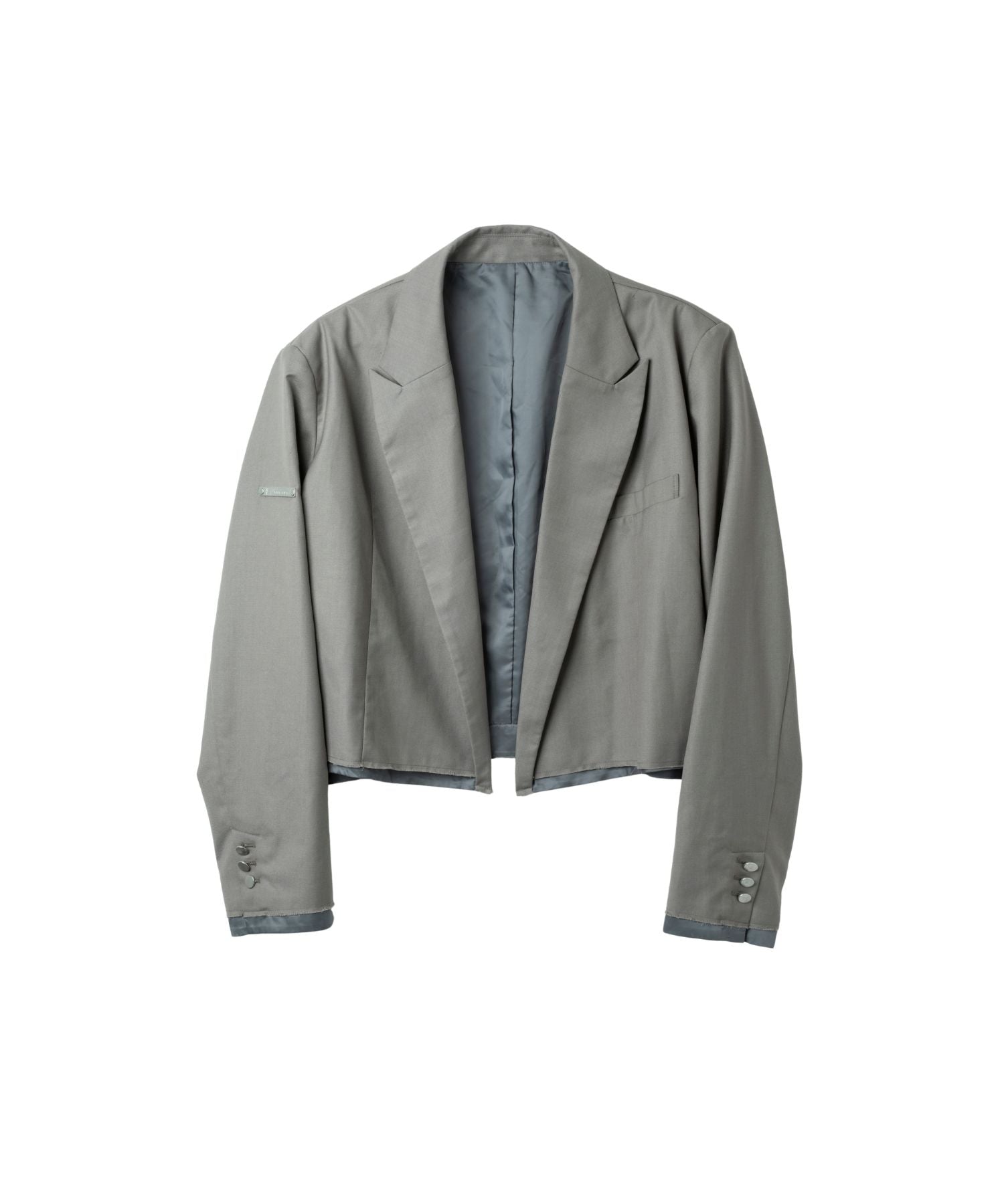 Cutoff Short Non-Breasted Jacket (Gray)