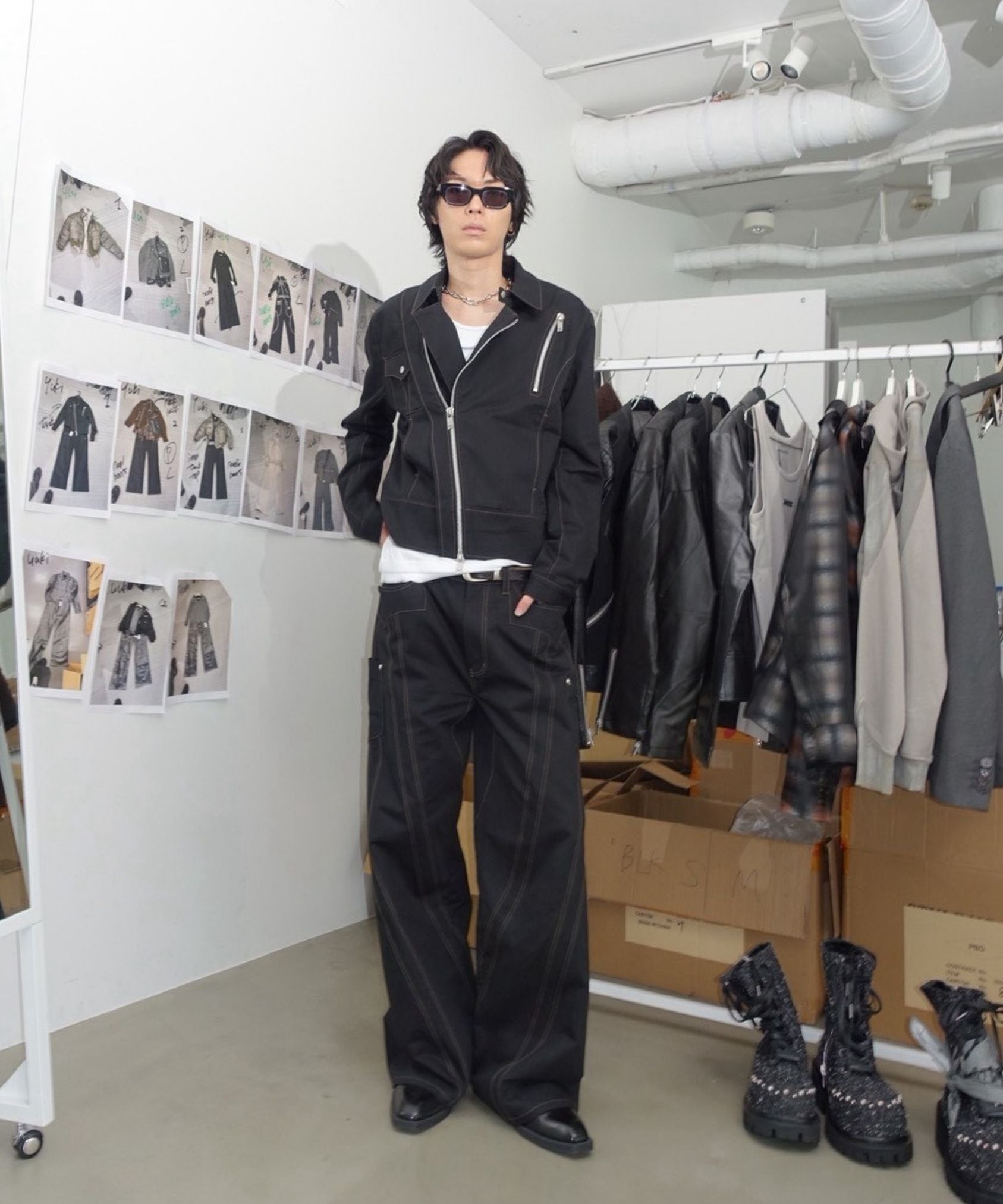 Frame Zip Jacket (BLACK)