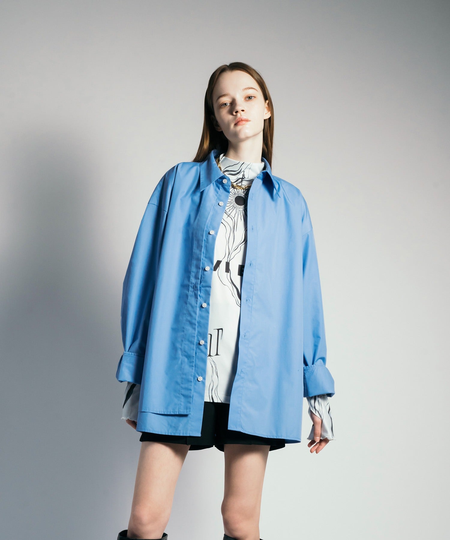 渐变 Bleach Melt Logo 长袖 T 恤 (蓝色)