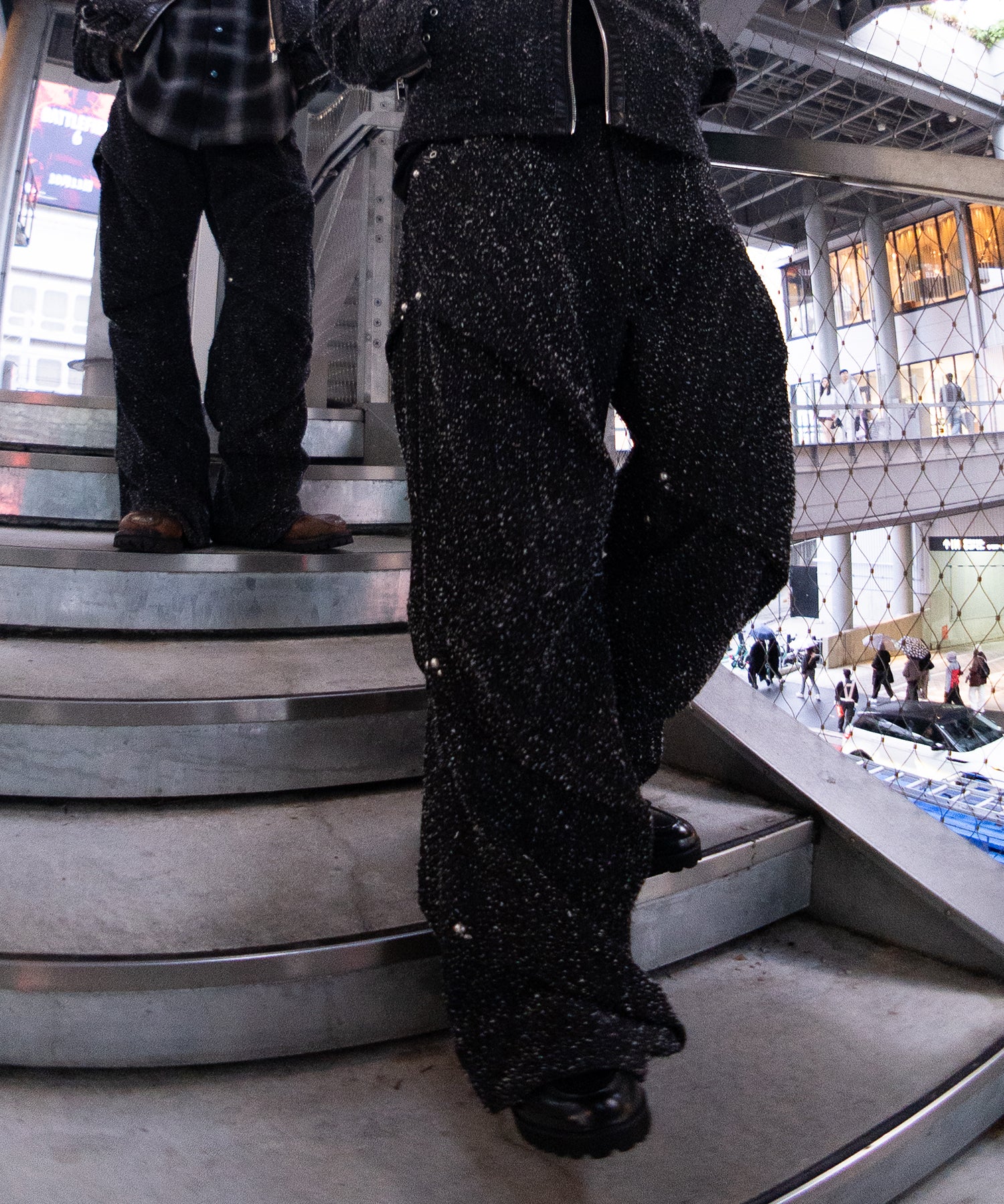 Ex. Needle Stud Random Tack Pants