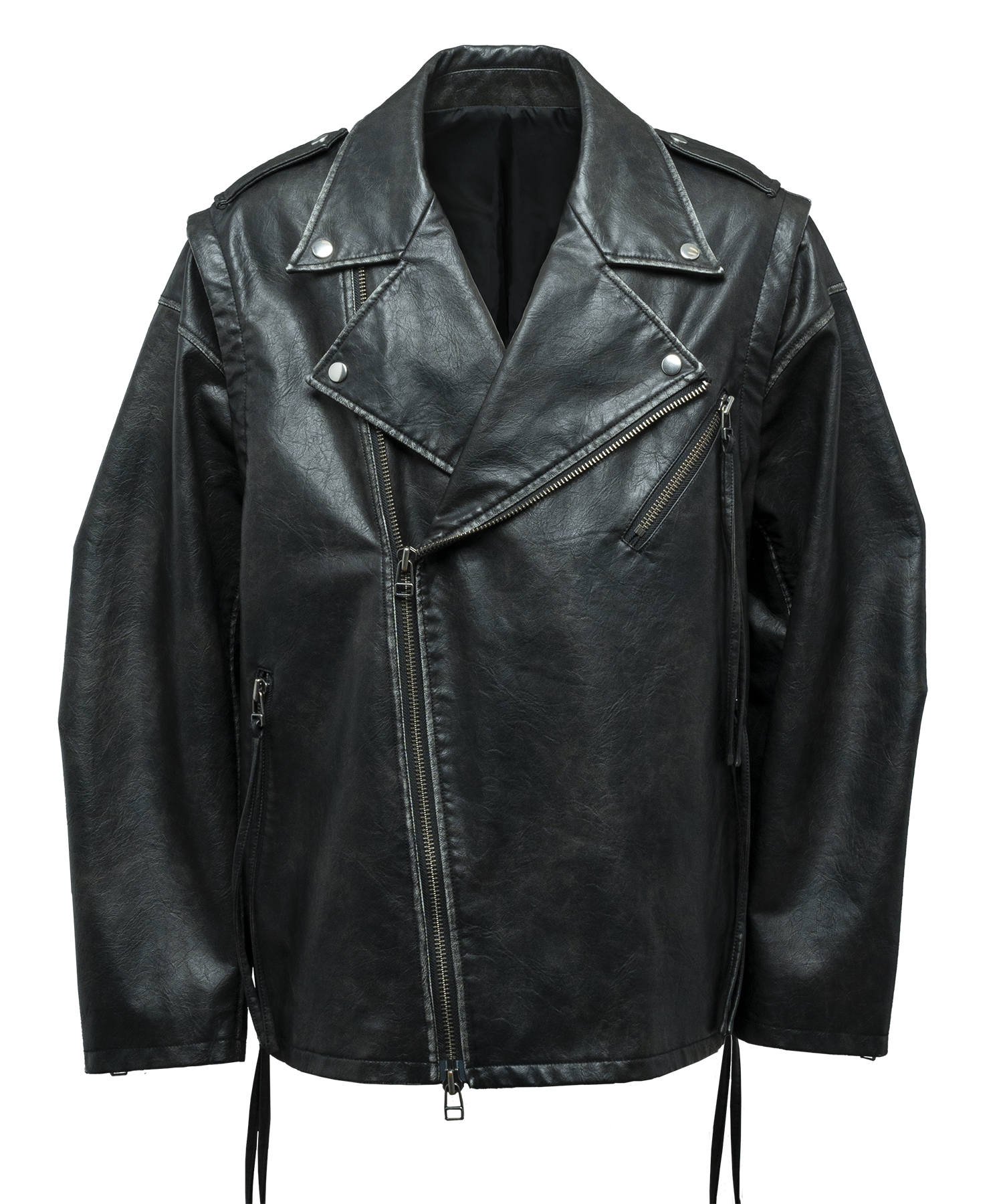 viedit ハンドブリーチ2wayライダースジャケット Hand-bleached 2-way riders jacket – VI E DIT