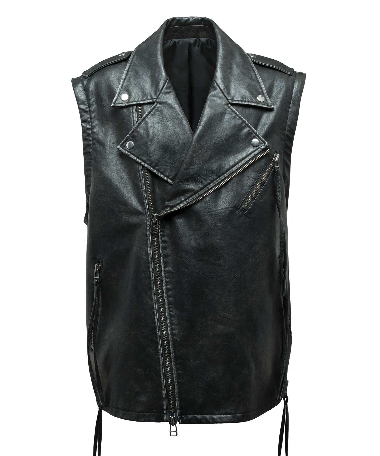 〈VI E DIT/ビエディット〉2-way ライダースジャケット Hand-bleached 2-way riders jacket – VI E DIT