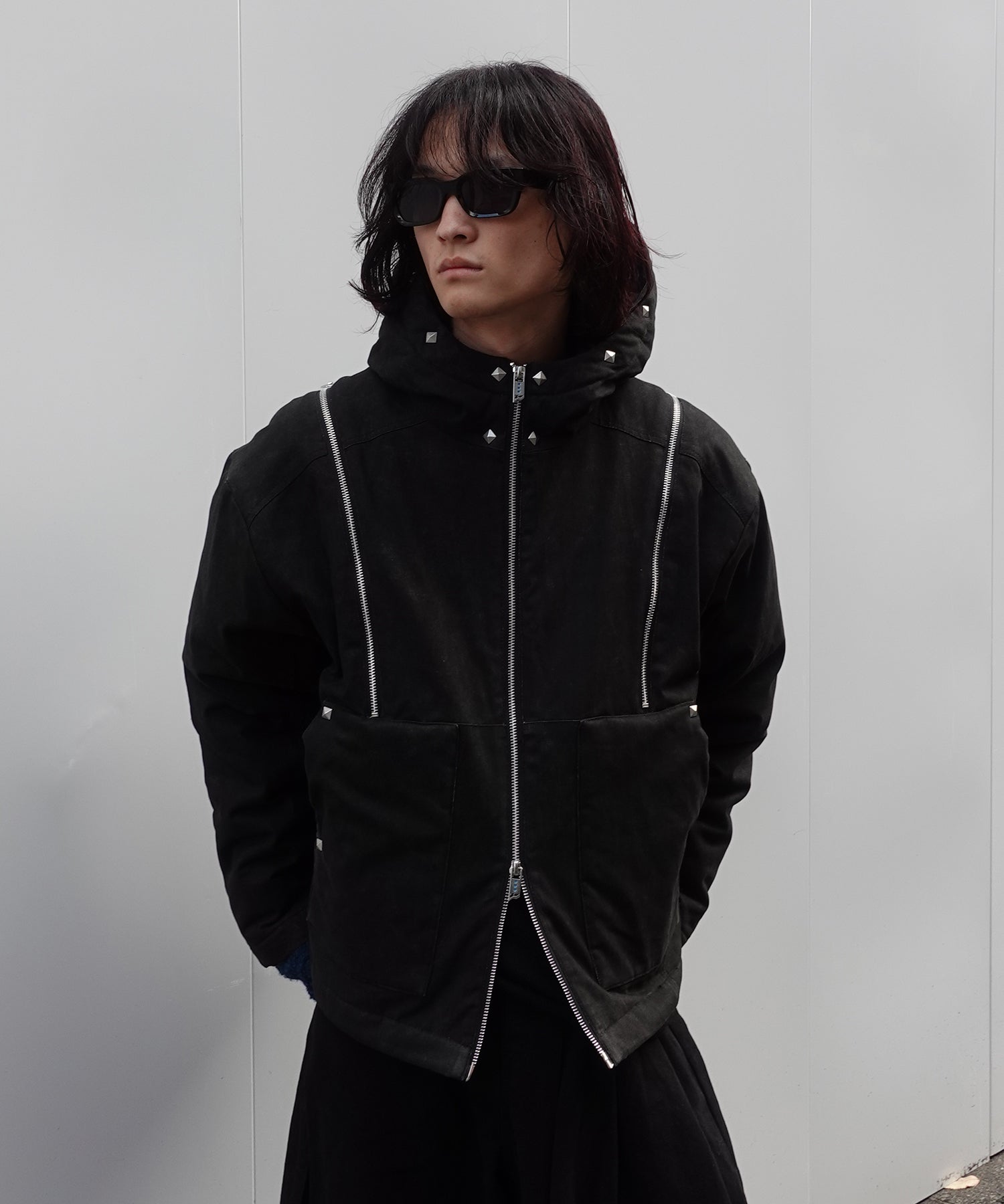Stud Form Padded Jacket (Black)