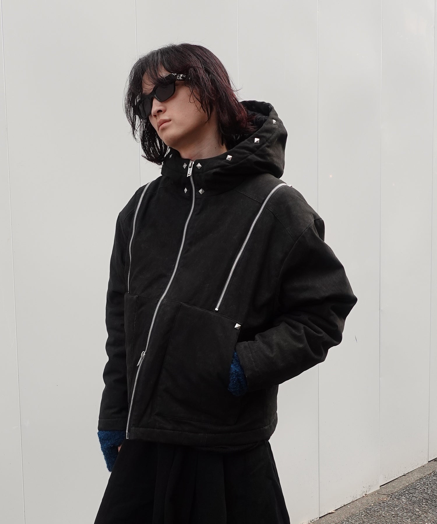 Stud Form Padded Jacket (Black)