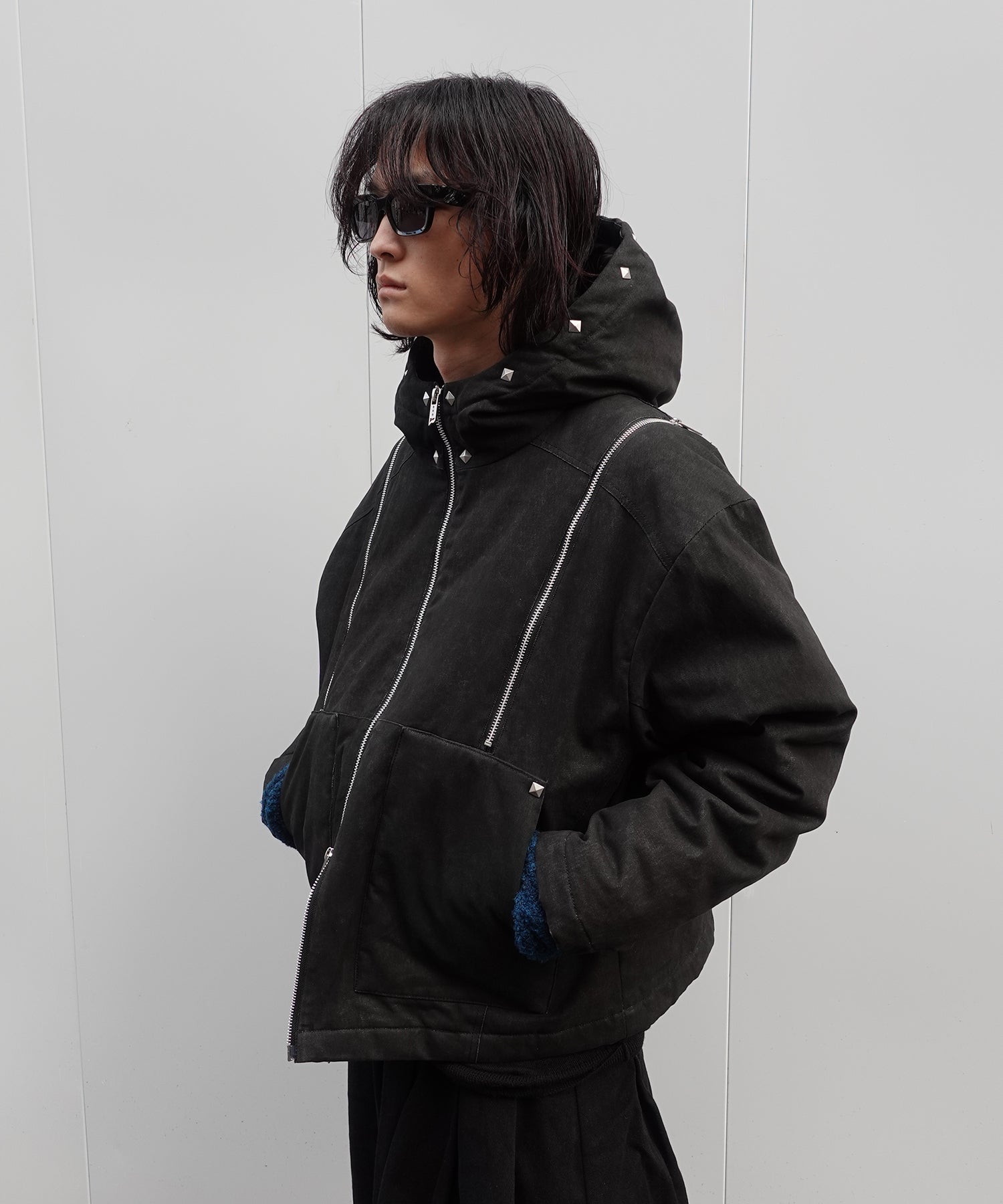 Stud Form Padded Jacket (Black)