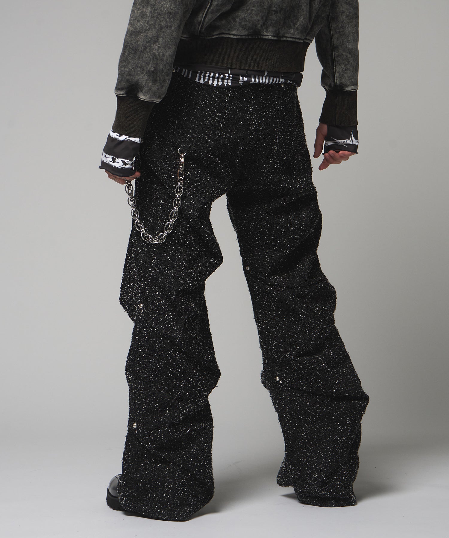 Ex. Needle Stud Random Tack Pants