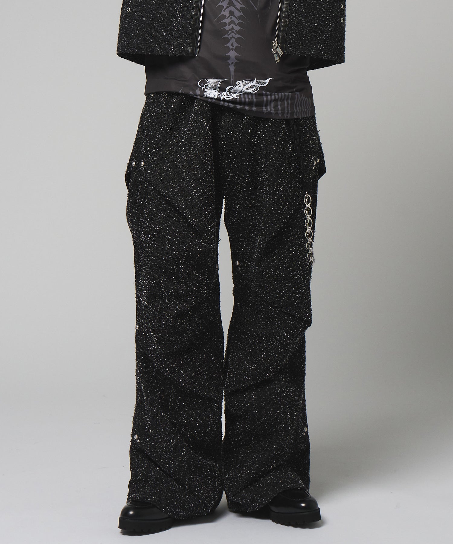 Ex. Needle Stud Random Tack Pants