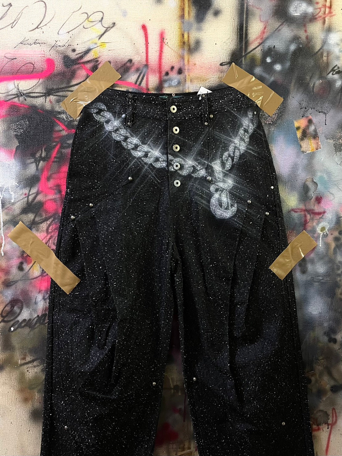 〈VI E DIT × Kenshiro〉Drift Wave Wide Pants