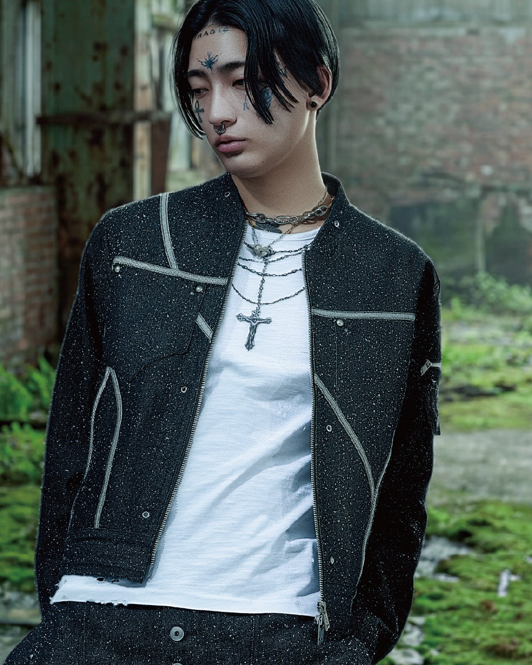 渐变 Bleach Melt Logo 长袖 T 恤 (蓝色) 