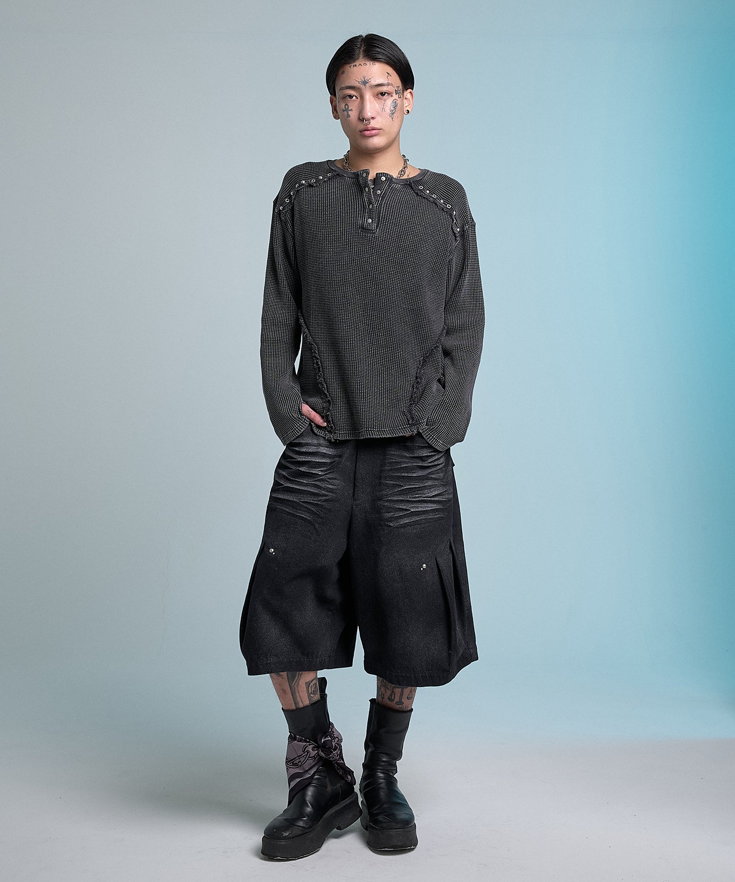 渐变 Bleach Melt Logo 长袖 T 恤 (蓝色) 