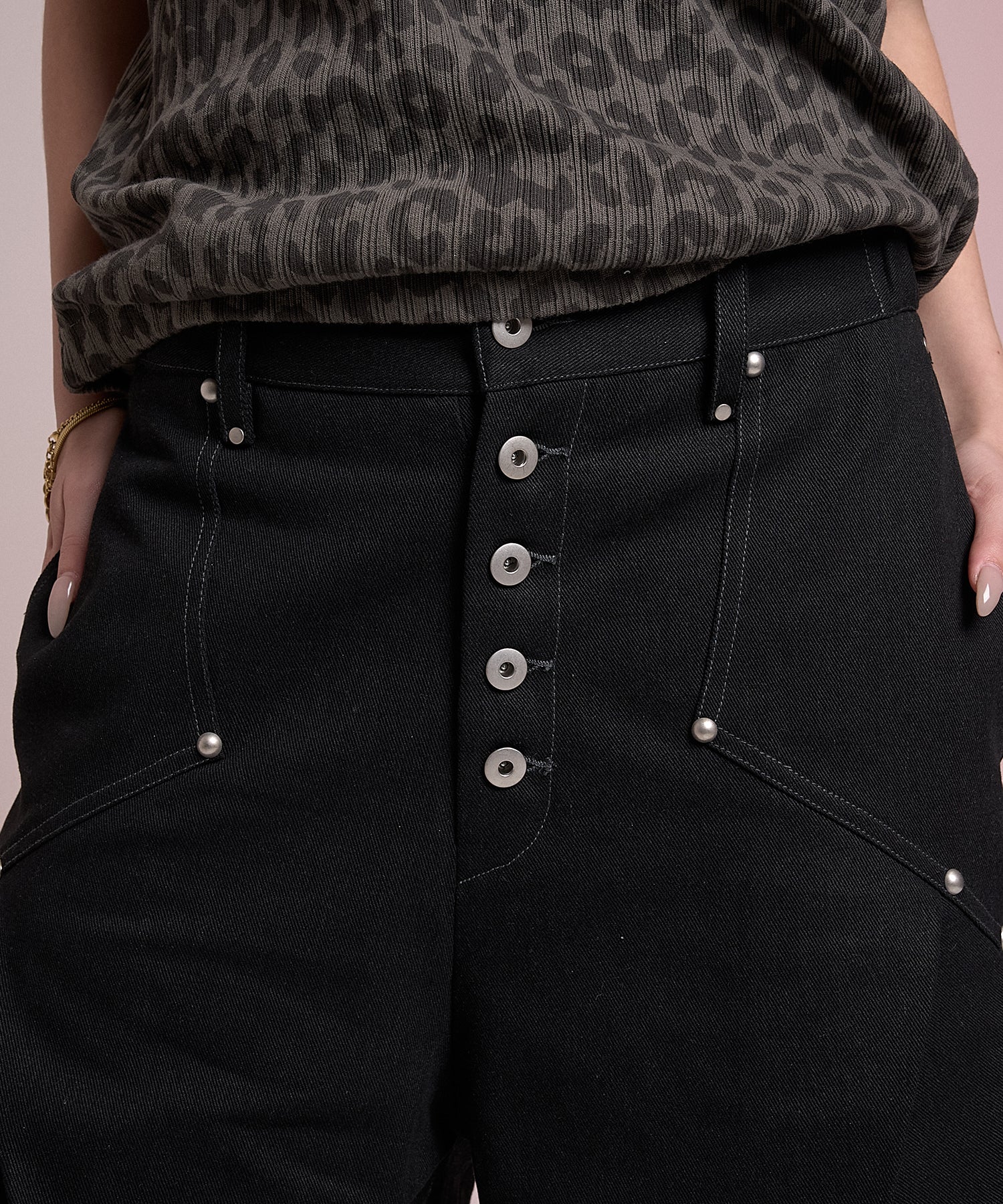 Drift Wave Wide Pants(Black)