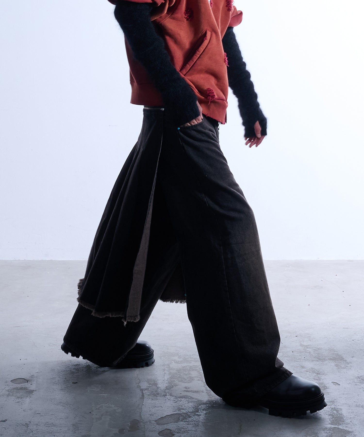 2-Way Skirt Denim (Brown)